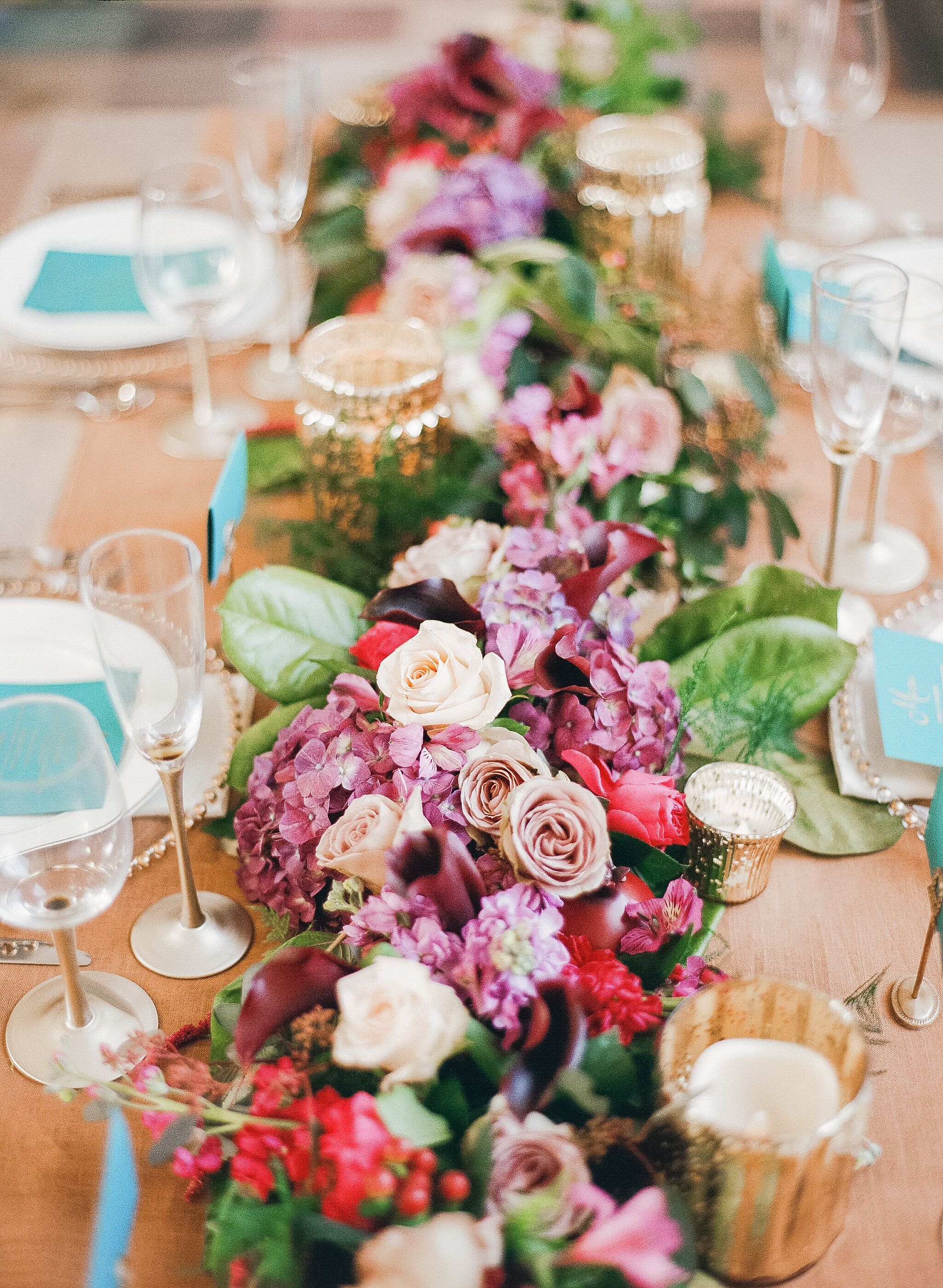 Fall-Colored Floral Centerpieces