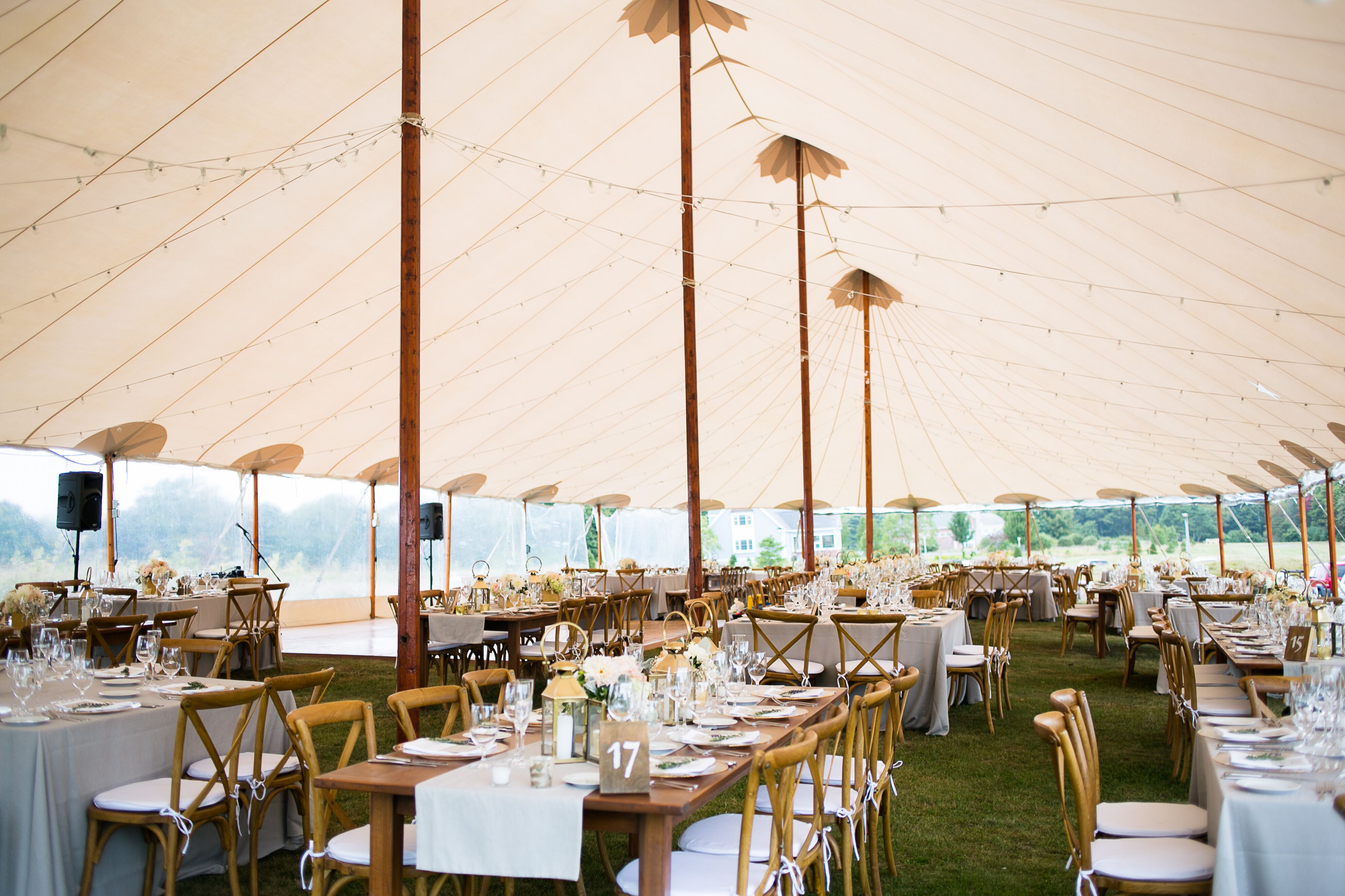 Laudholm Farm Chic Rustic Tented Reception