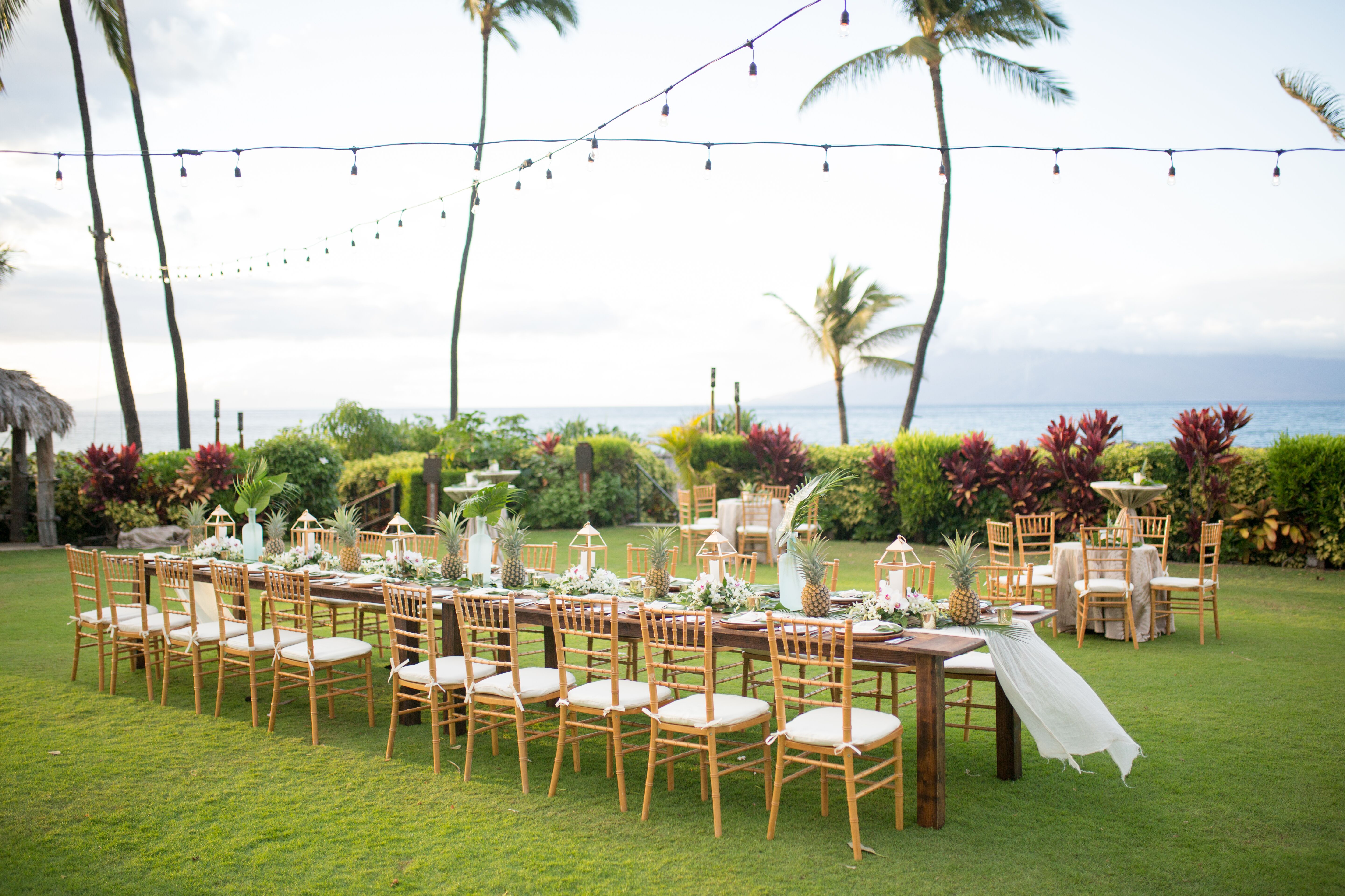 A Glam Oceanfront Wedding At The Four Seasons in Maui, Hawaii