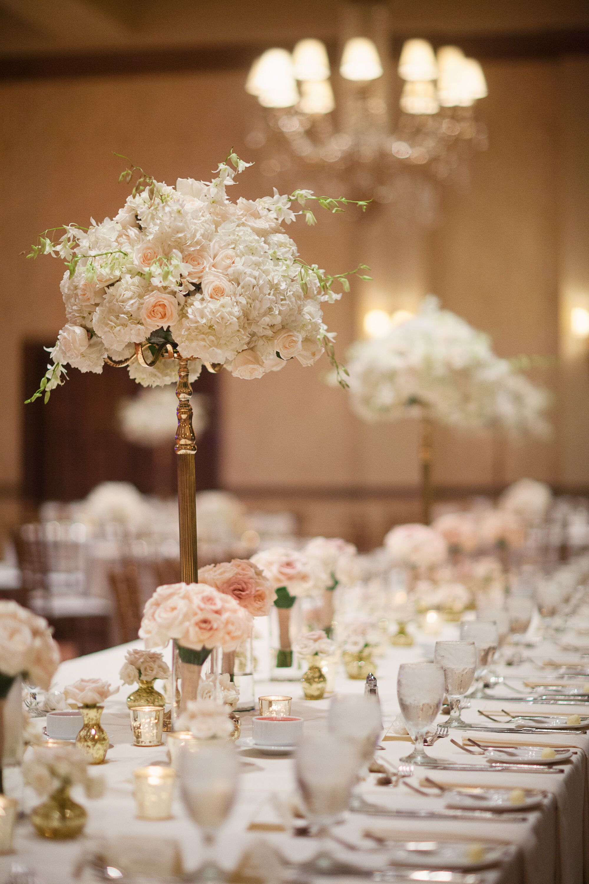 Winter Park, Florida Rose and Hydrangea Centerpiece