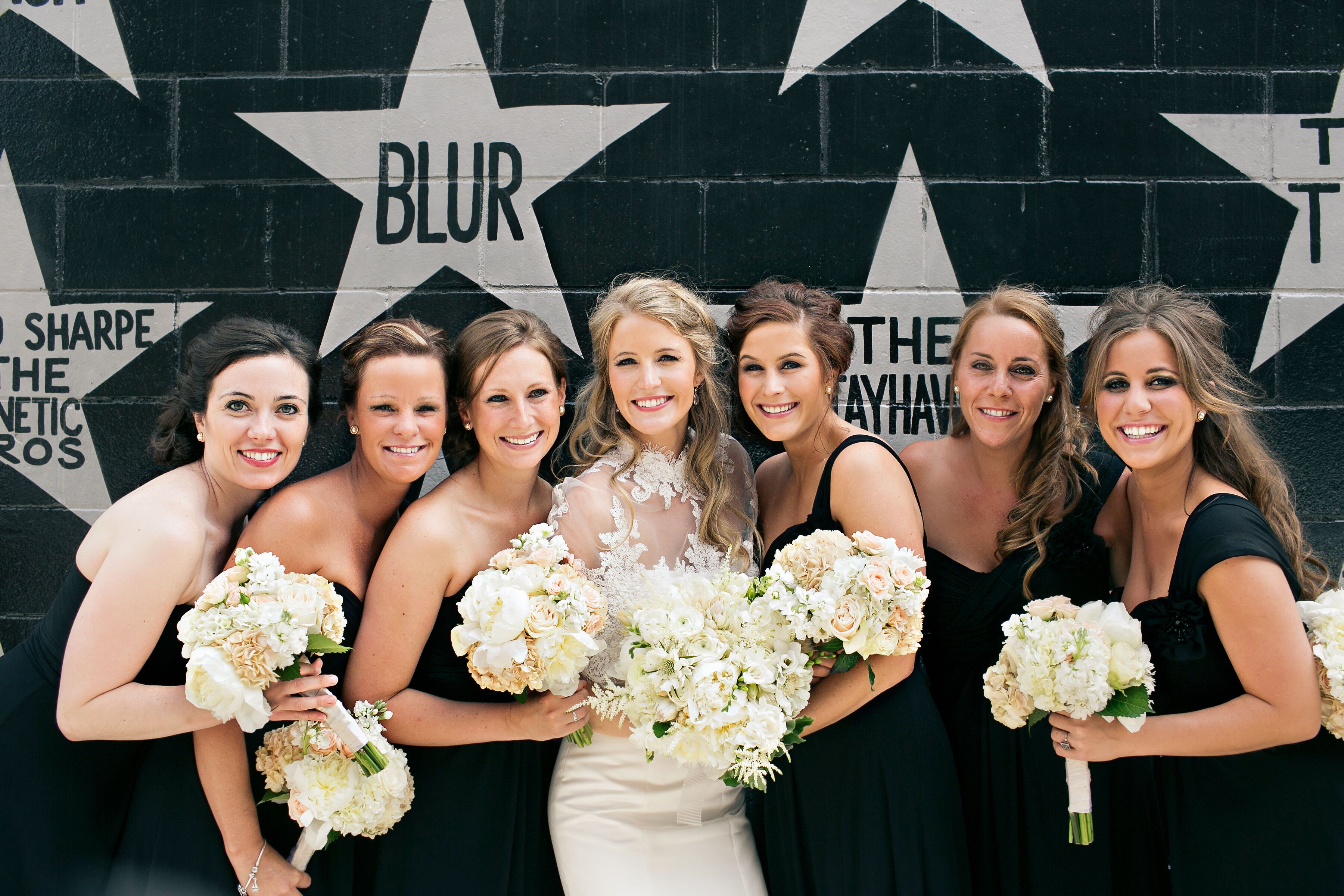 bill levkoff black bridesmaid dress