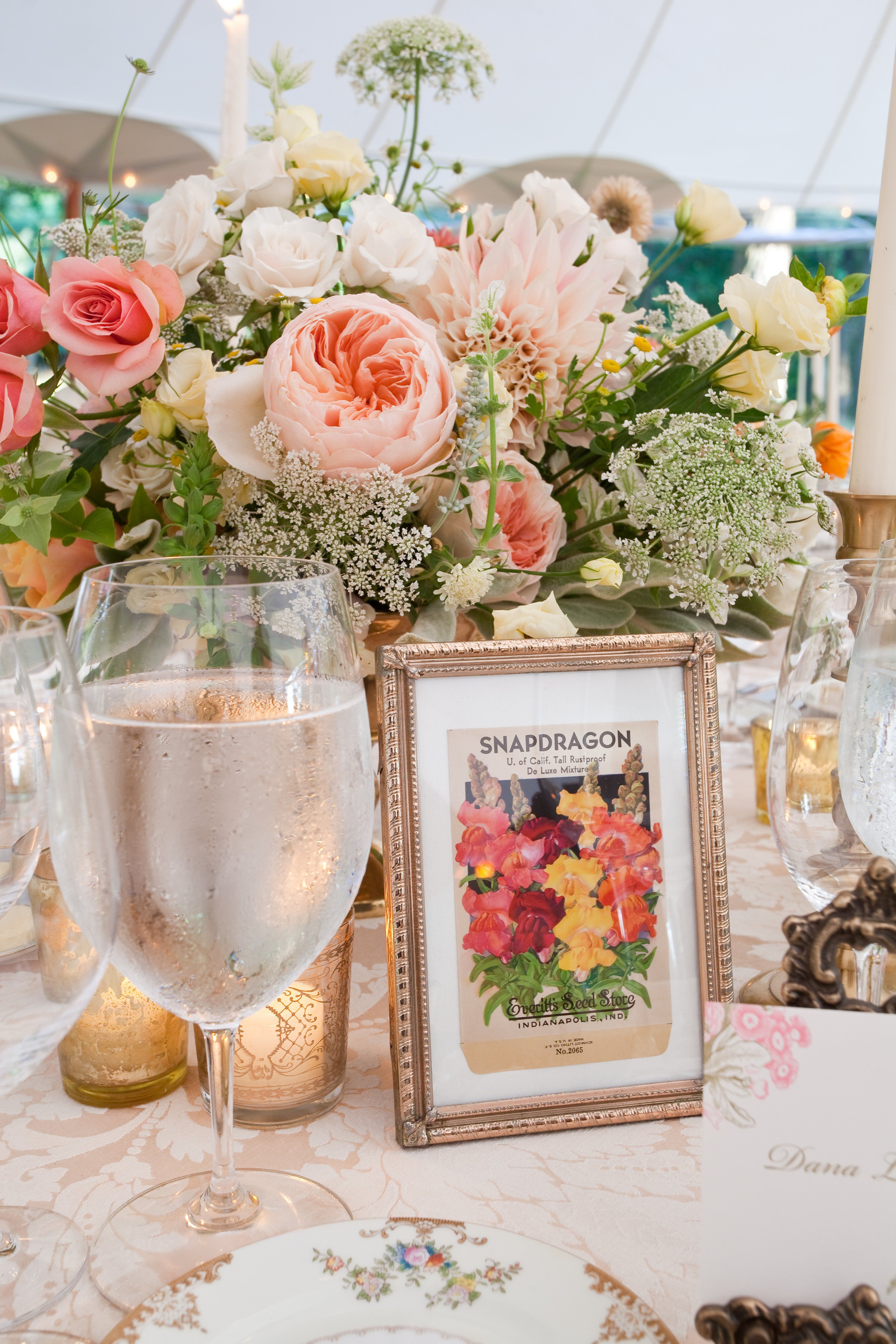 Vintage Flower Table Names