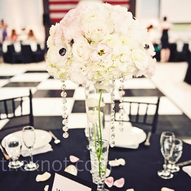 Floral and Crystal Centerpieces