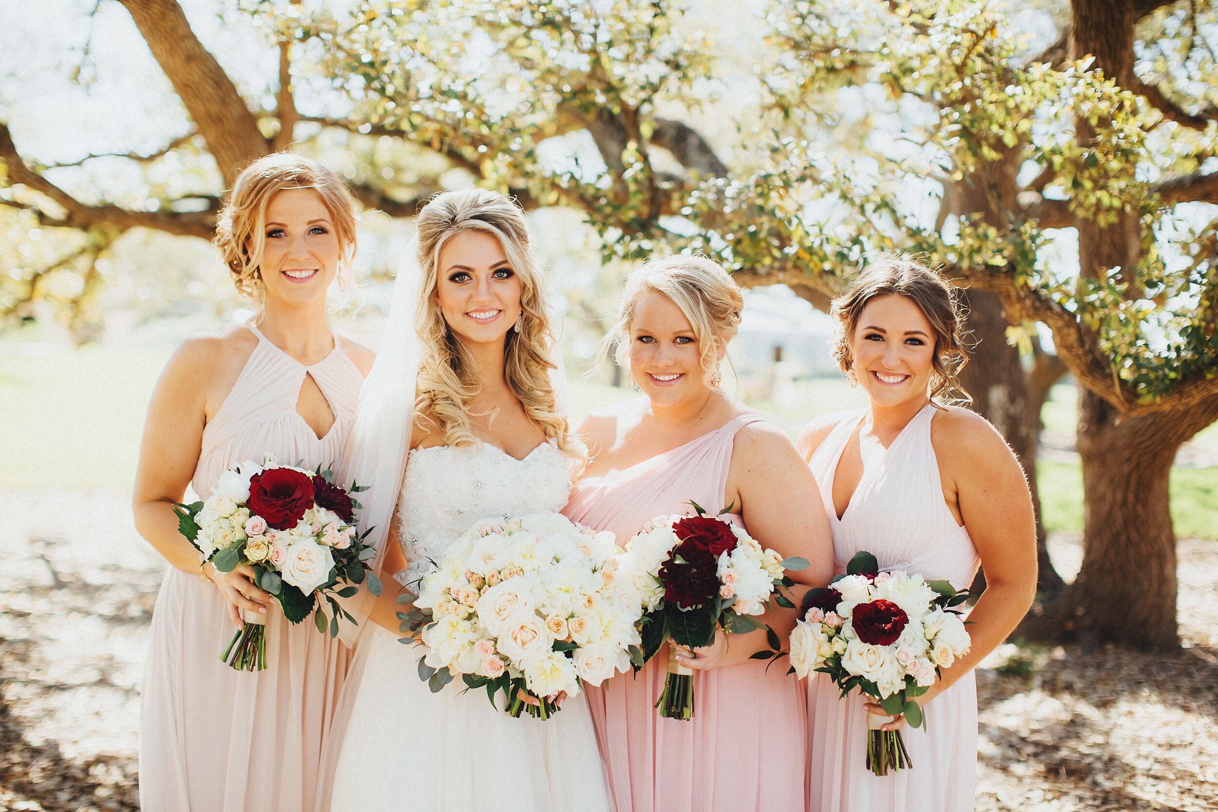 Rose petal outlet pink bridesmaid dresses