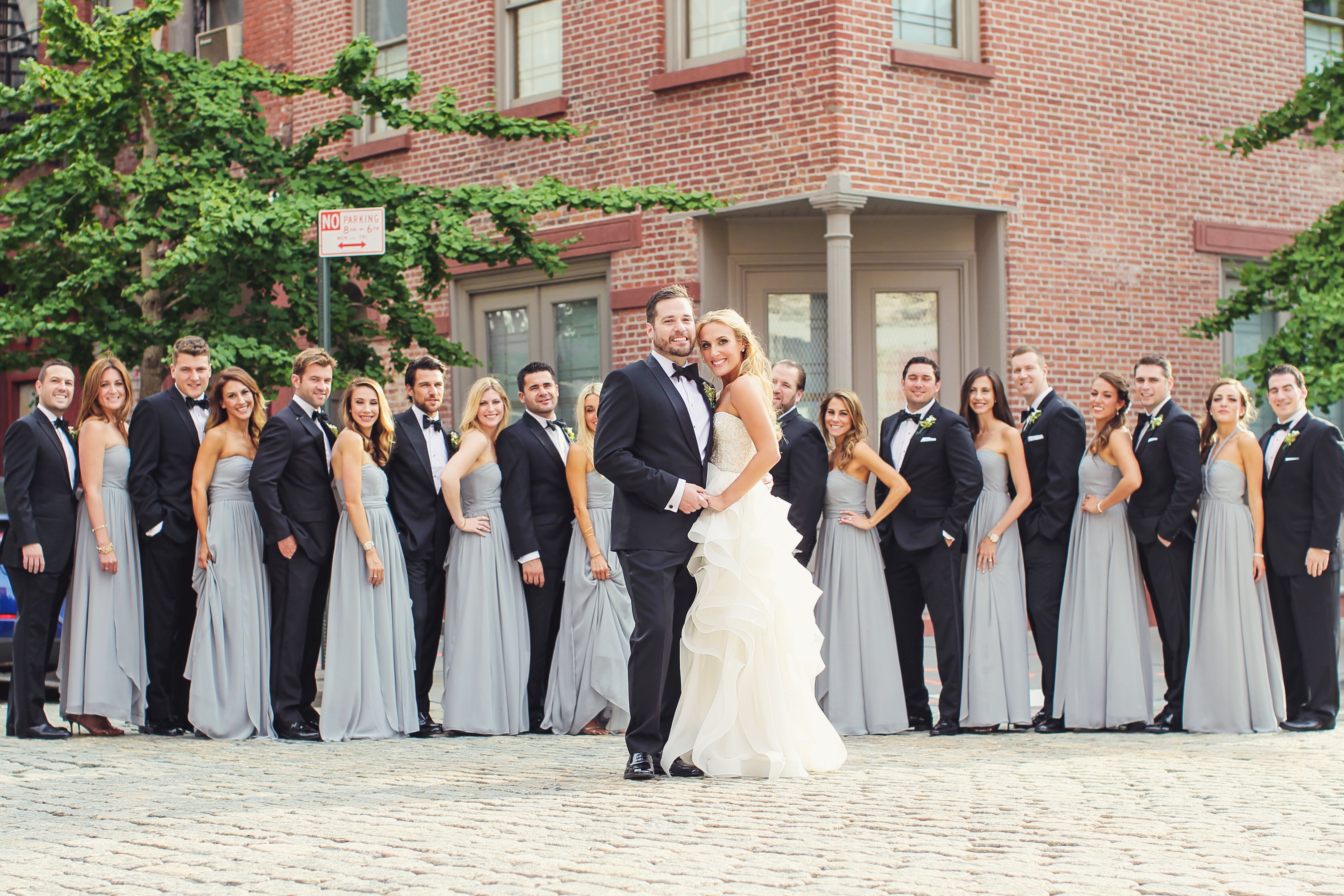 Black, White and Gray Wedding Party