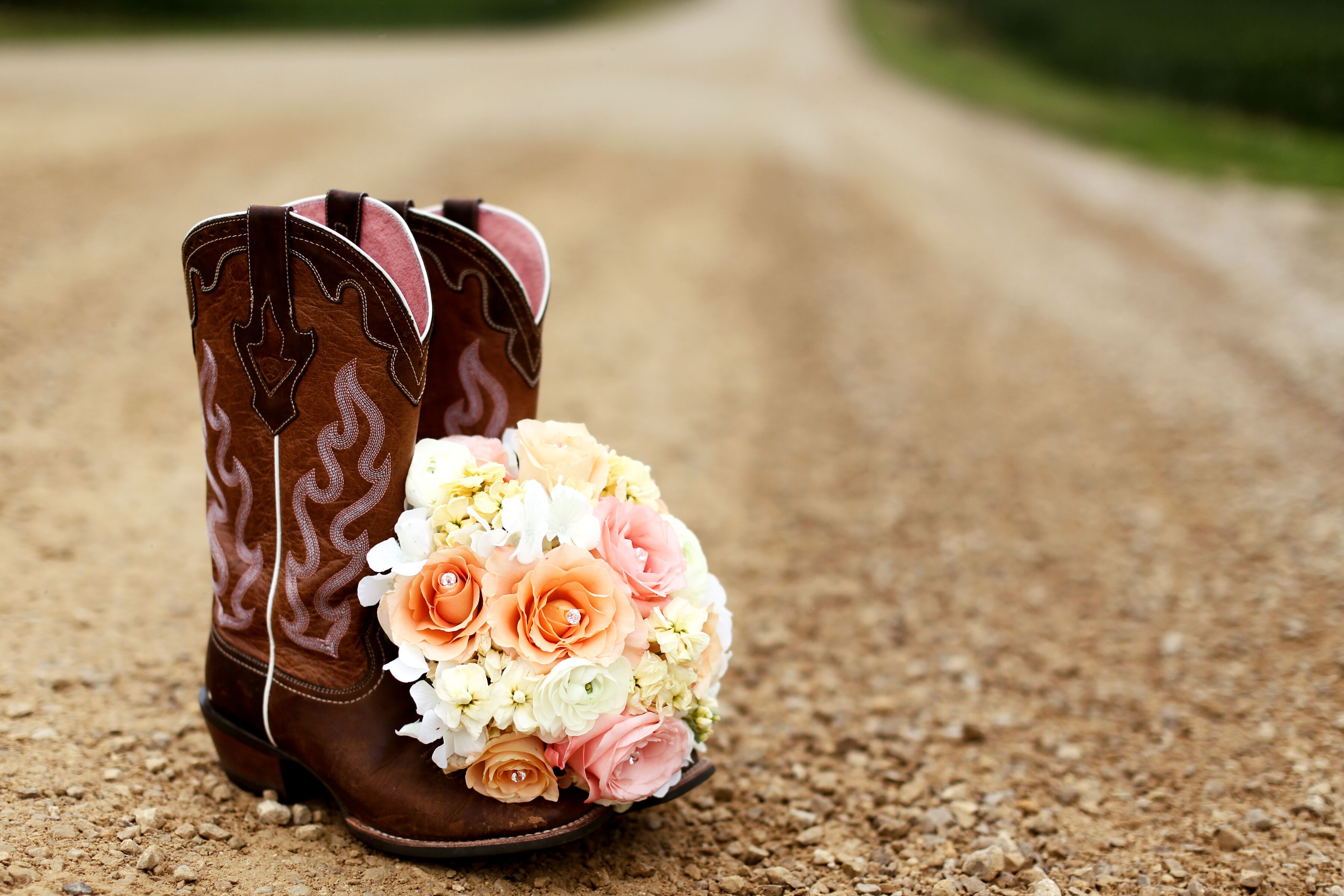 Cowgirl boots with on sale flowers