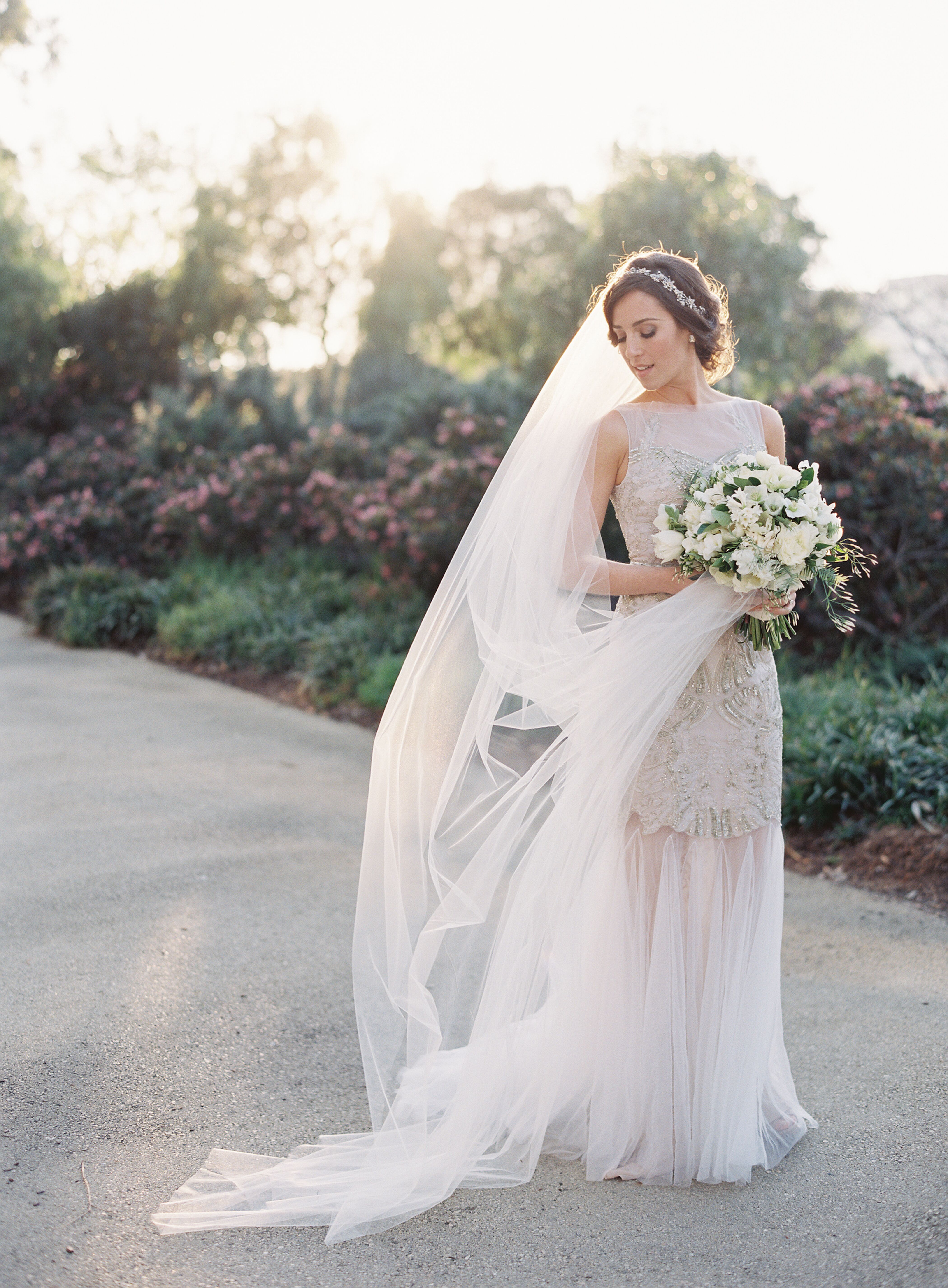 High-Neck Wedding Gown