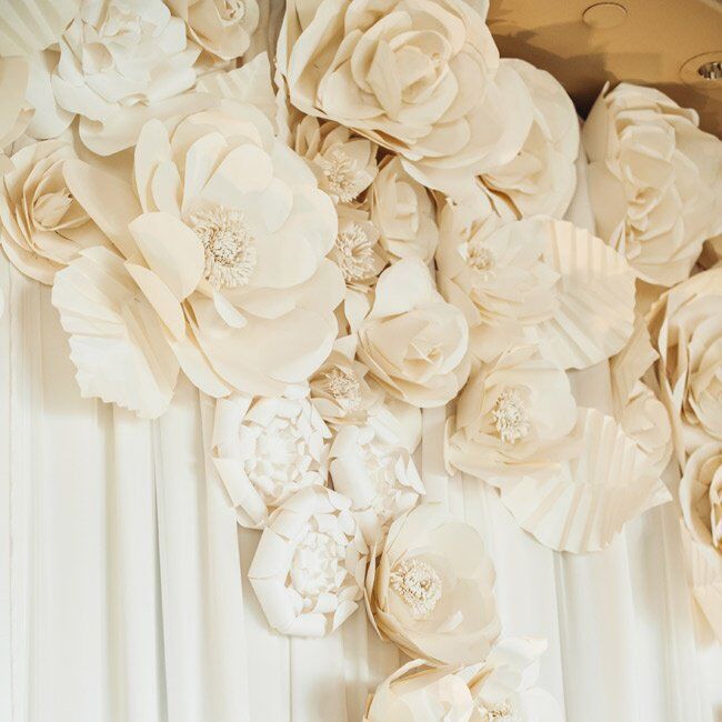 Paper Flower Backdrop Wall Wedding