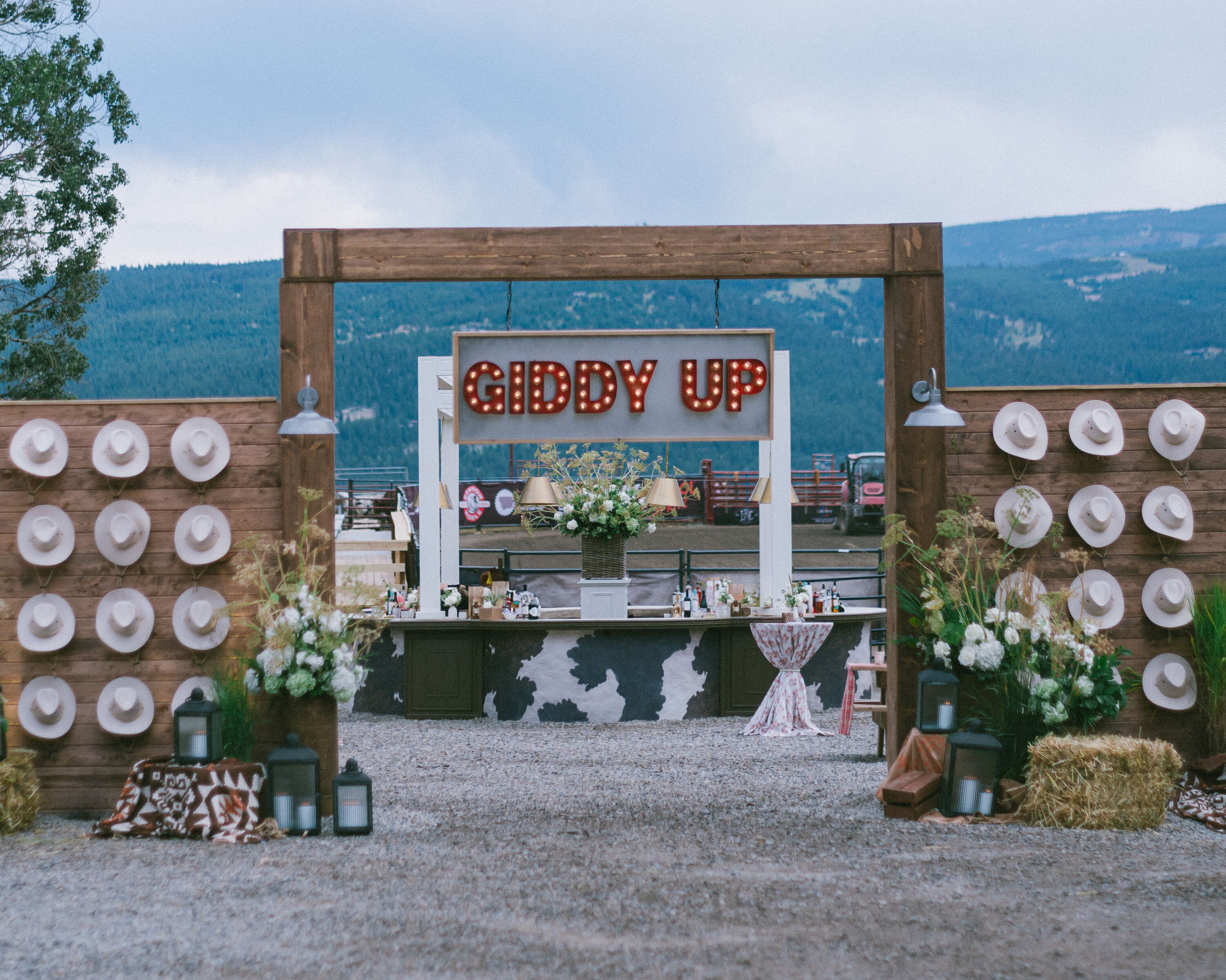 Rodeo-Themed Welcome Party at Montana Ranch With Cowboy Decor