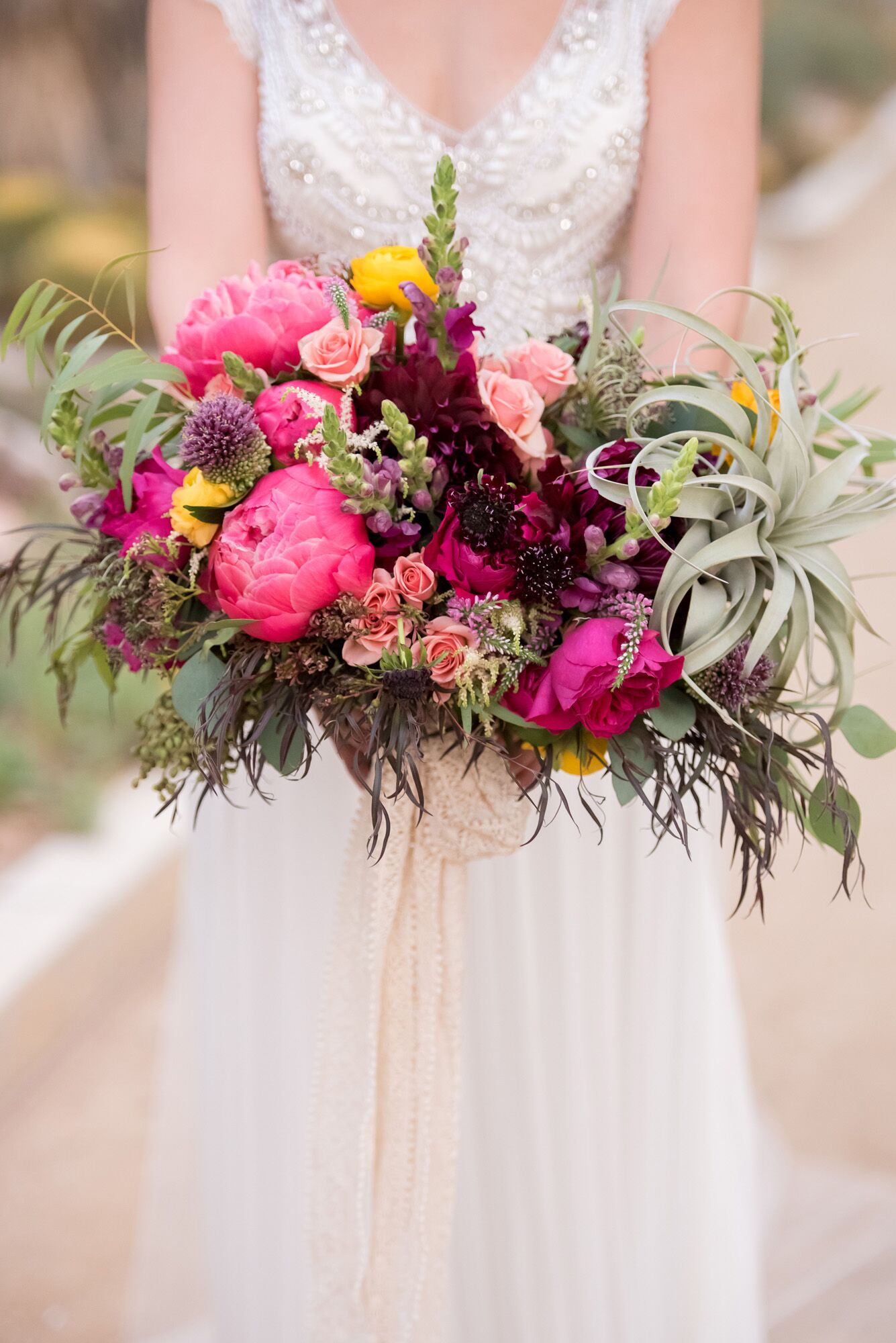 Natural, Pink and Crimson Bouquet