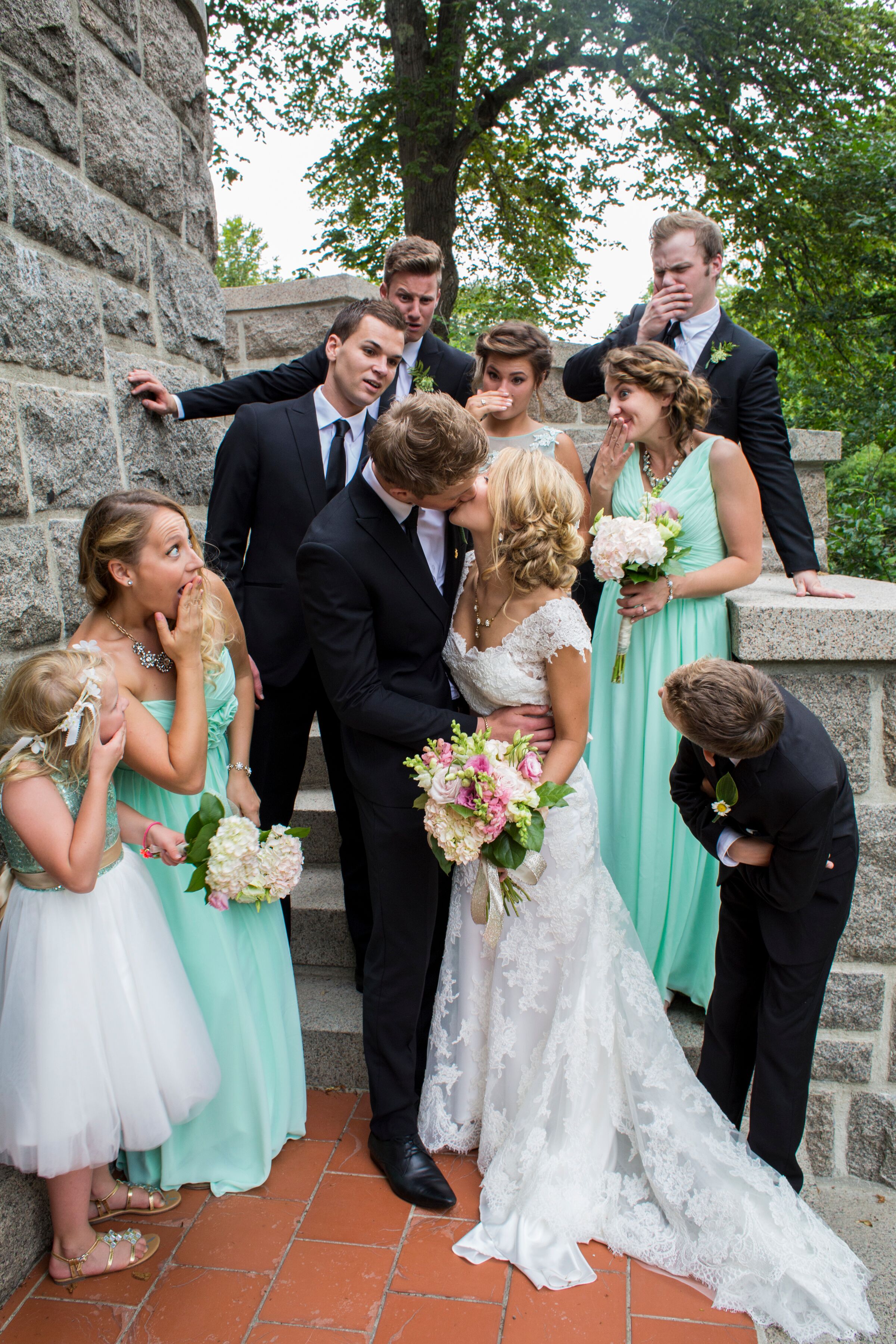 Mint green cheap wedding outfit