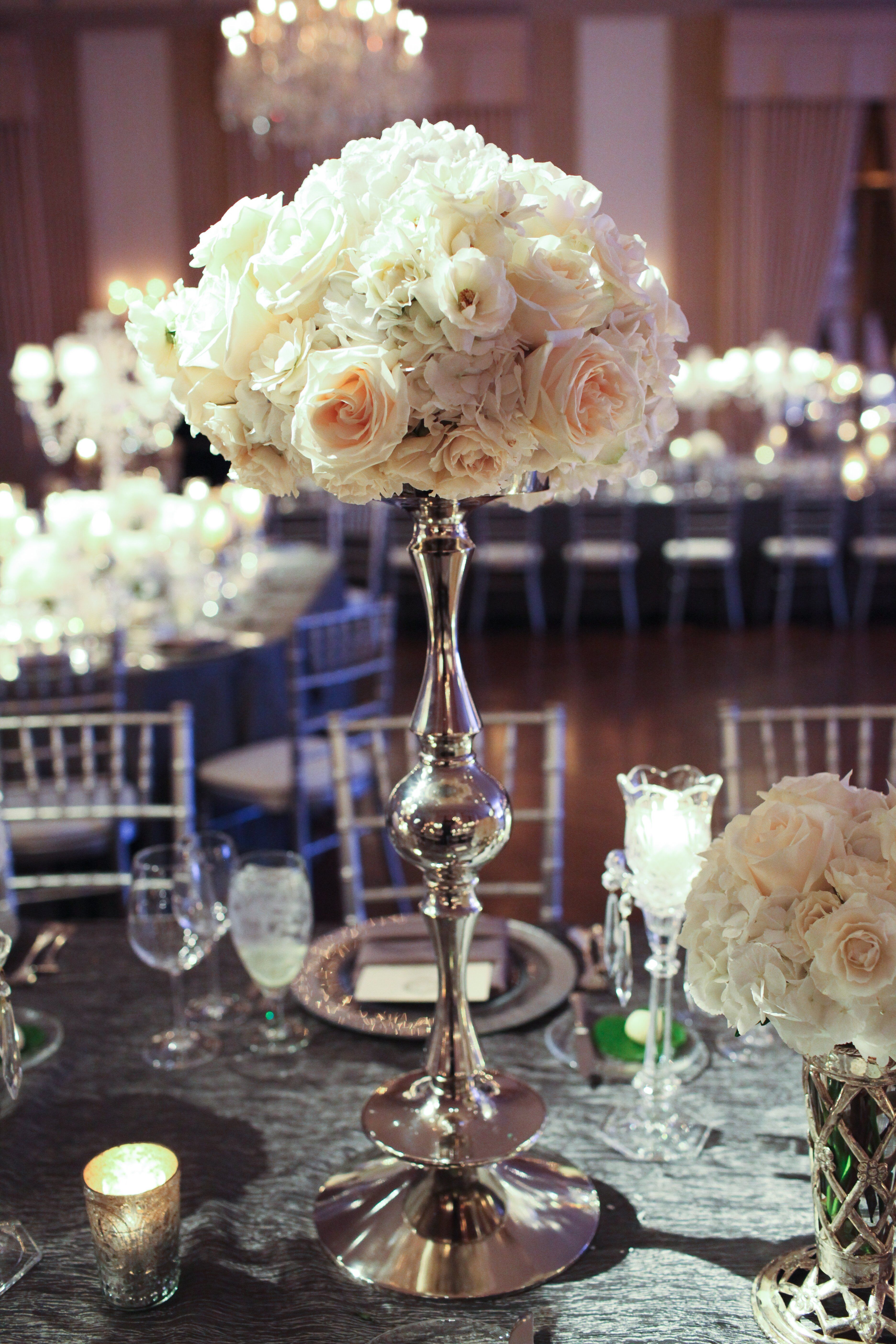 All-White Centerpieces