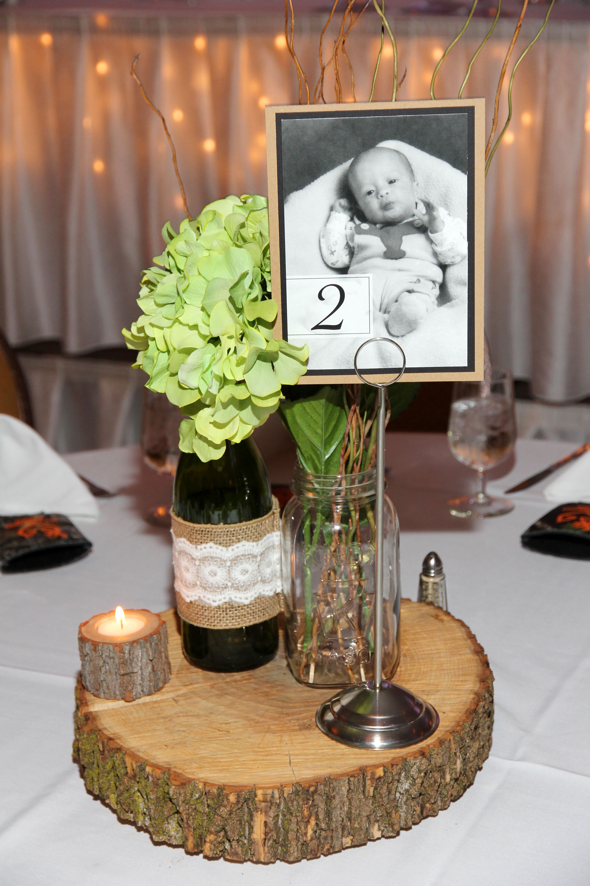 DIY Rustic Wooden and Mason-Jar Centerpieces