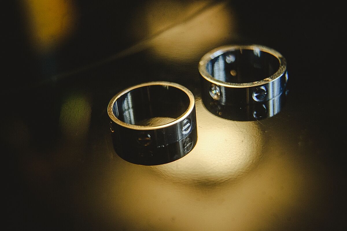 Grooms's Matching Cartier Wedding Rings