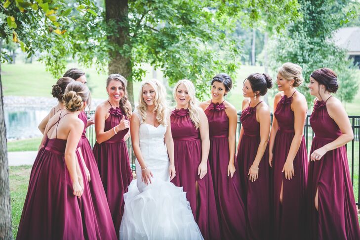  Burgundy  Bridesmaid  Dresses 
