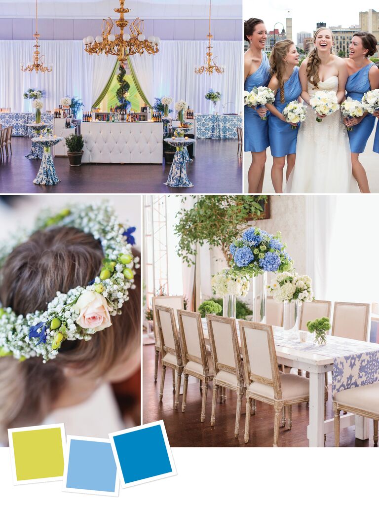 Whimsical spring wedding color combination