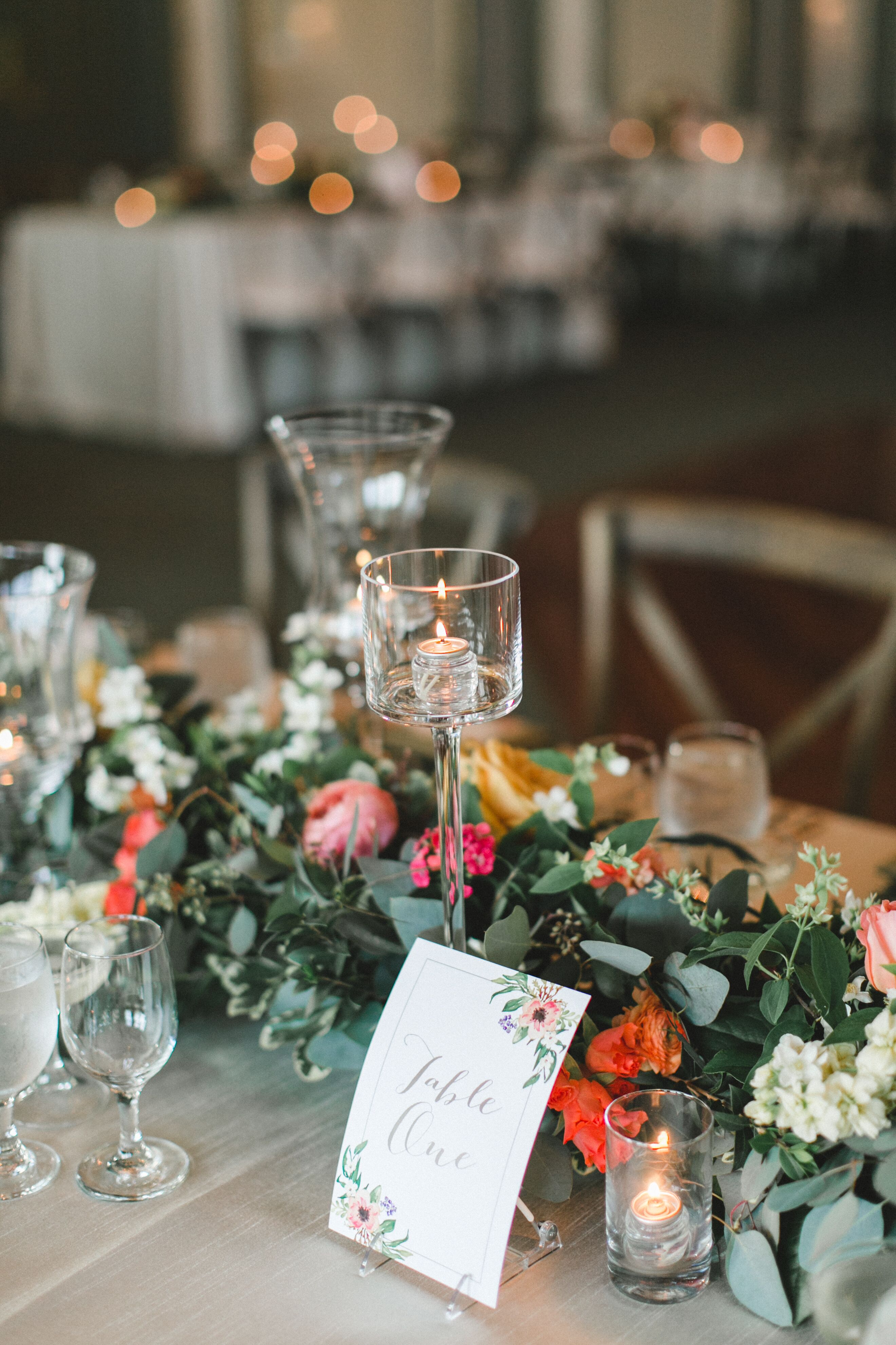 Floral Watercolor Olive Paper Table Numbers