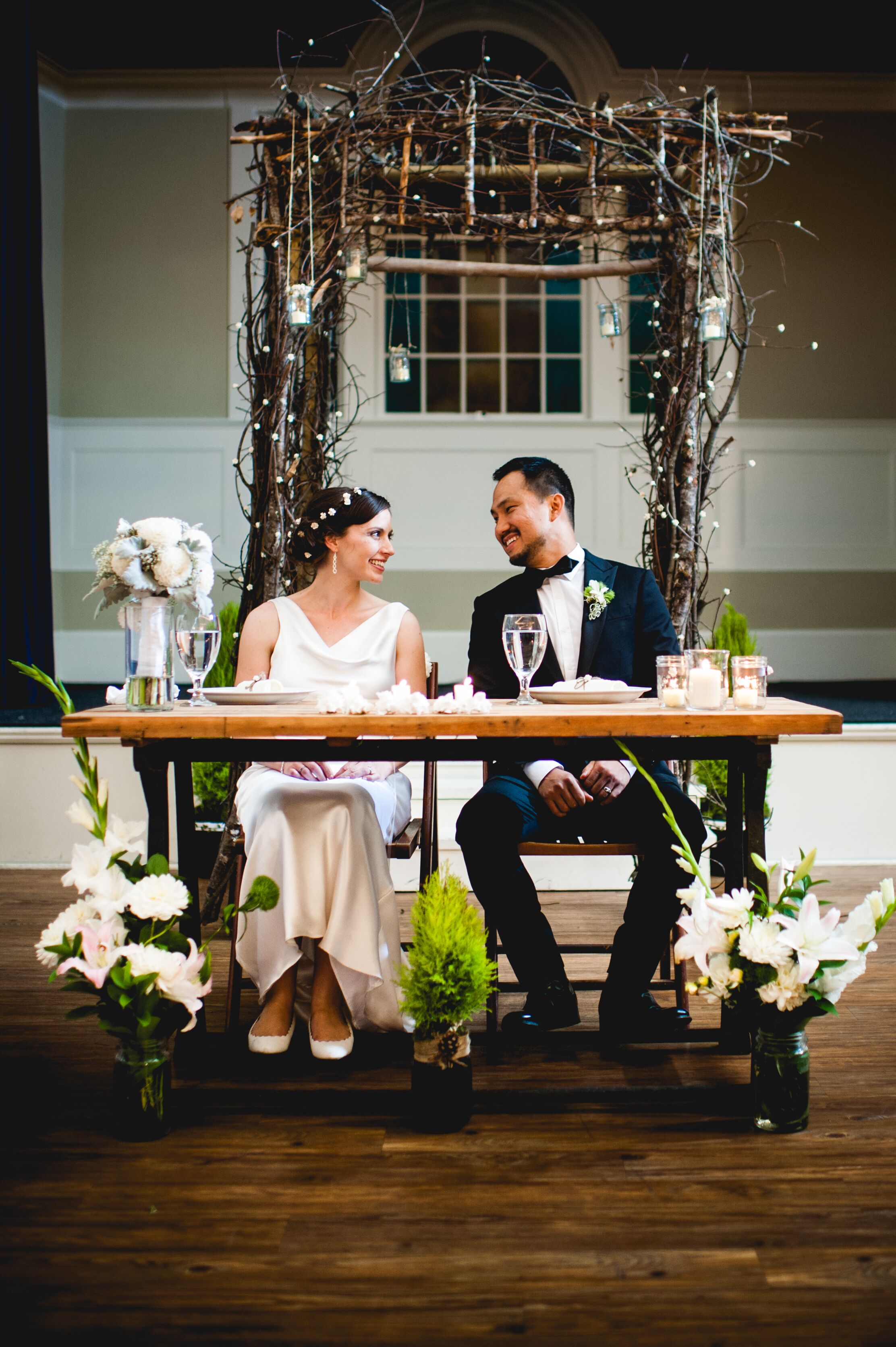 Married Couple at Sweetheart Table