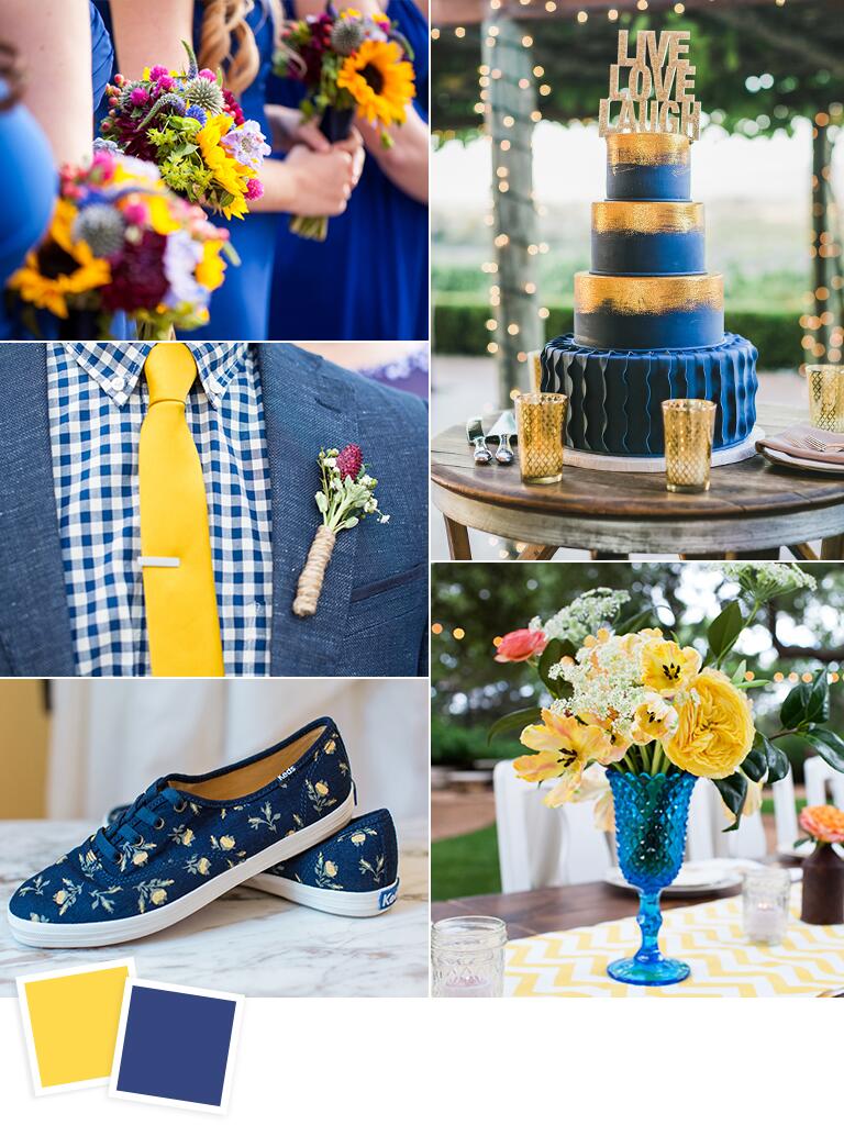 Navy and yellow wedding ideas