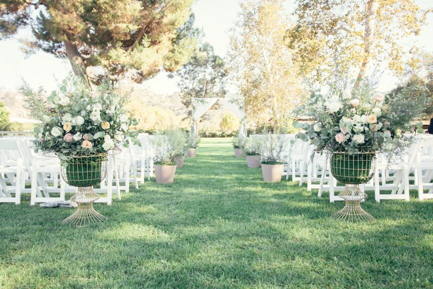 Potted Plant Aisle Decorations