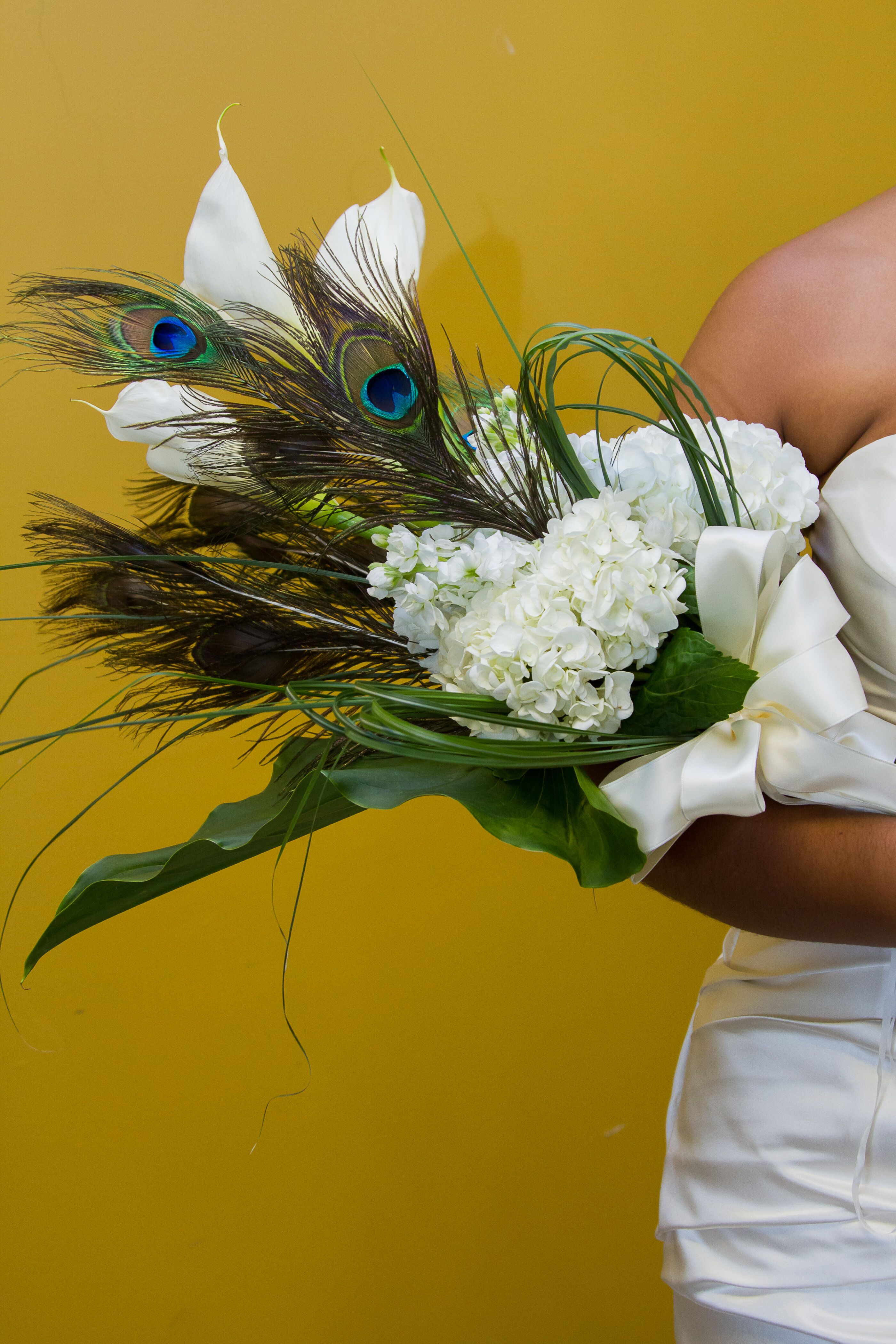 Peacock feather shop wedding dress