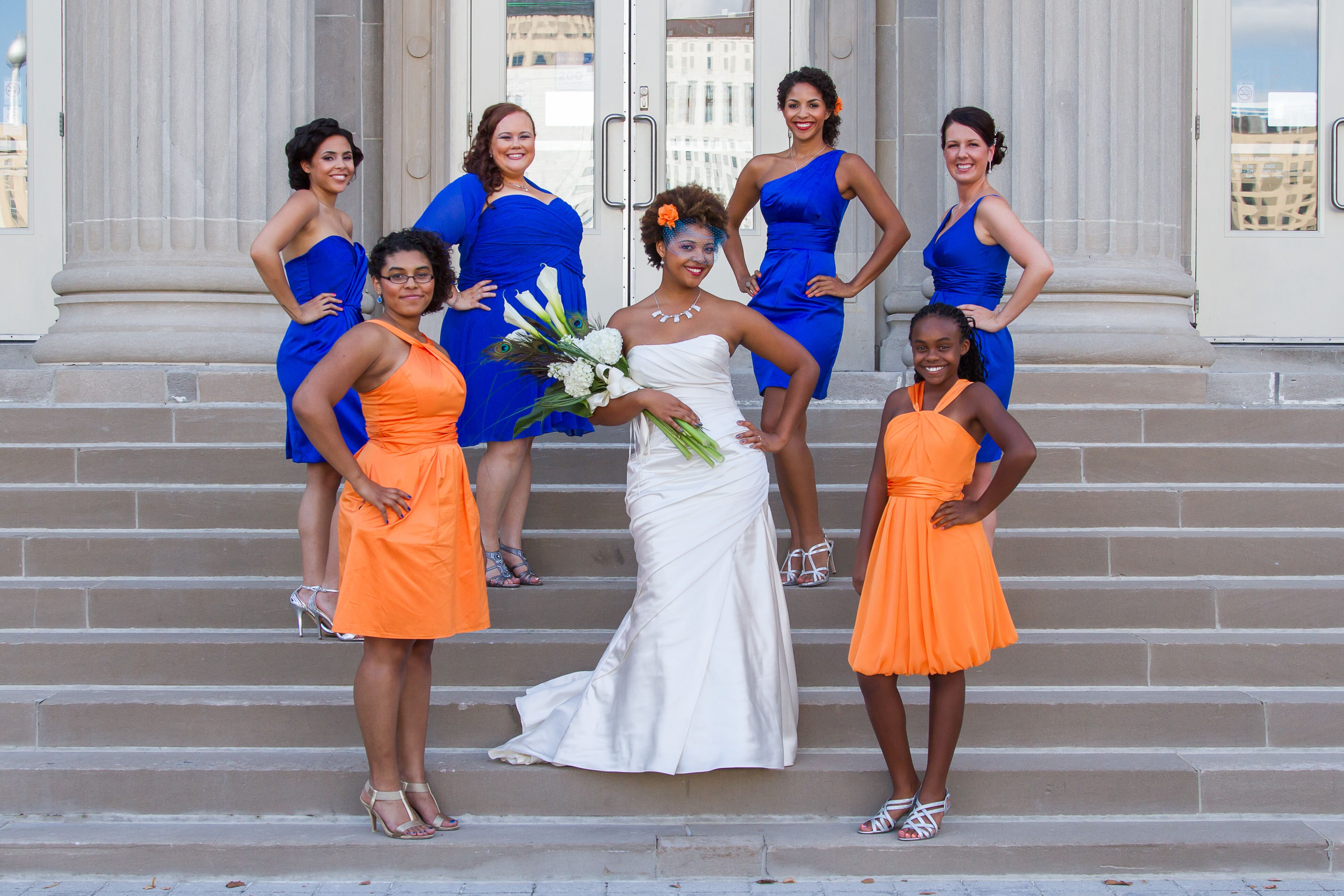 Tangerine 2024 bridesmaid dress