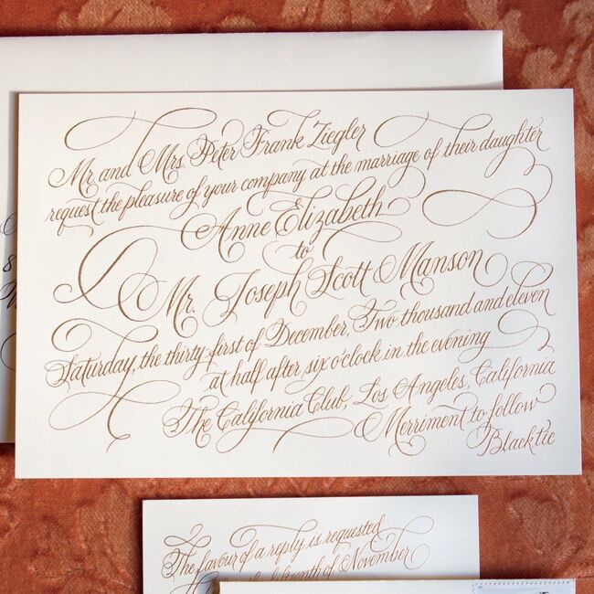 Calligraphed Invitations