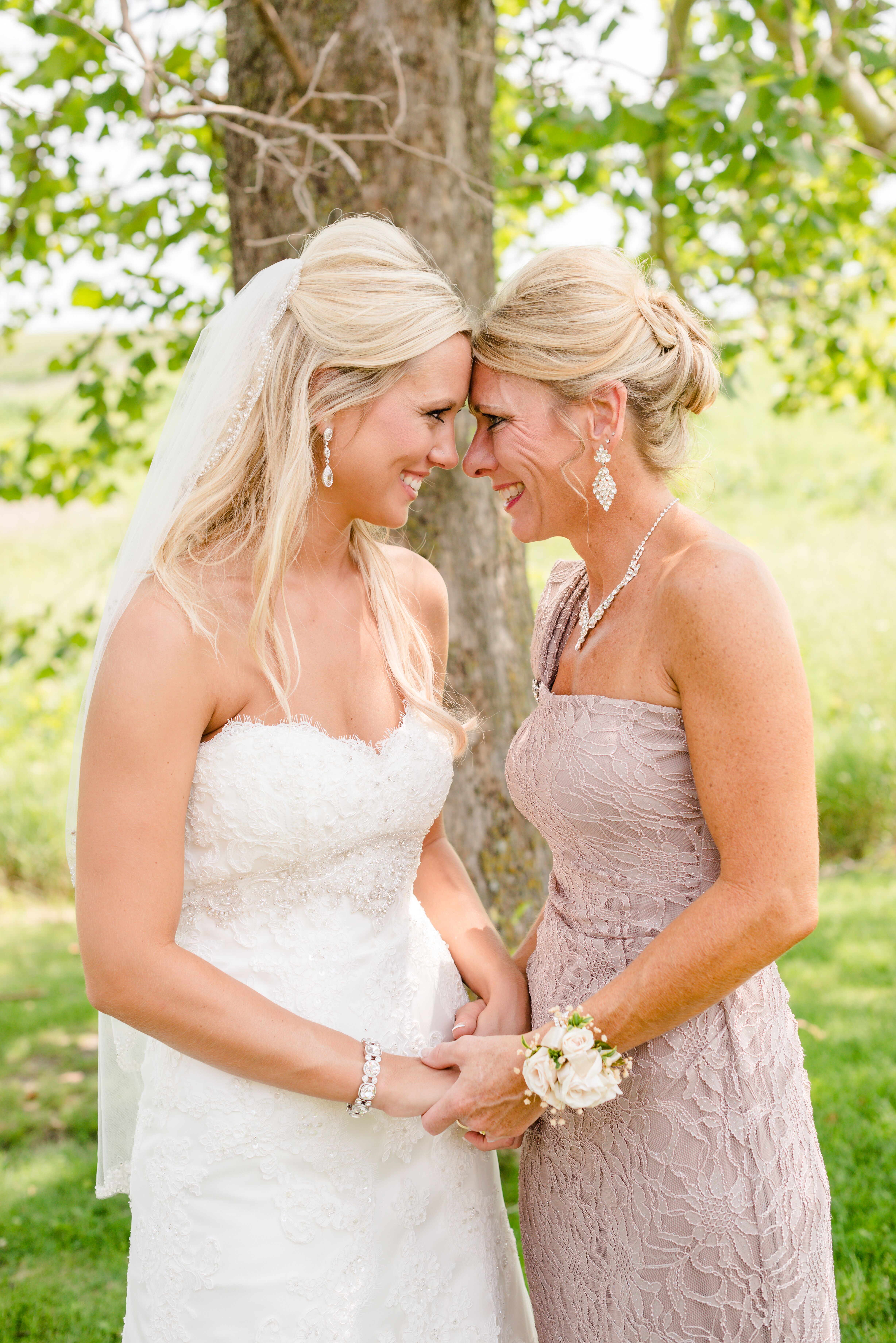 Blush Bride Dresses Mother of the Outdoor Barn Wedding