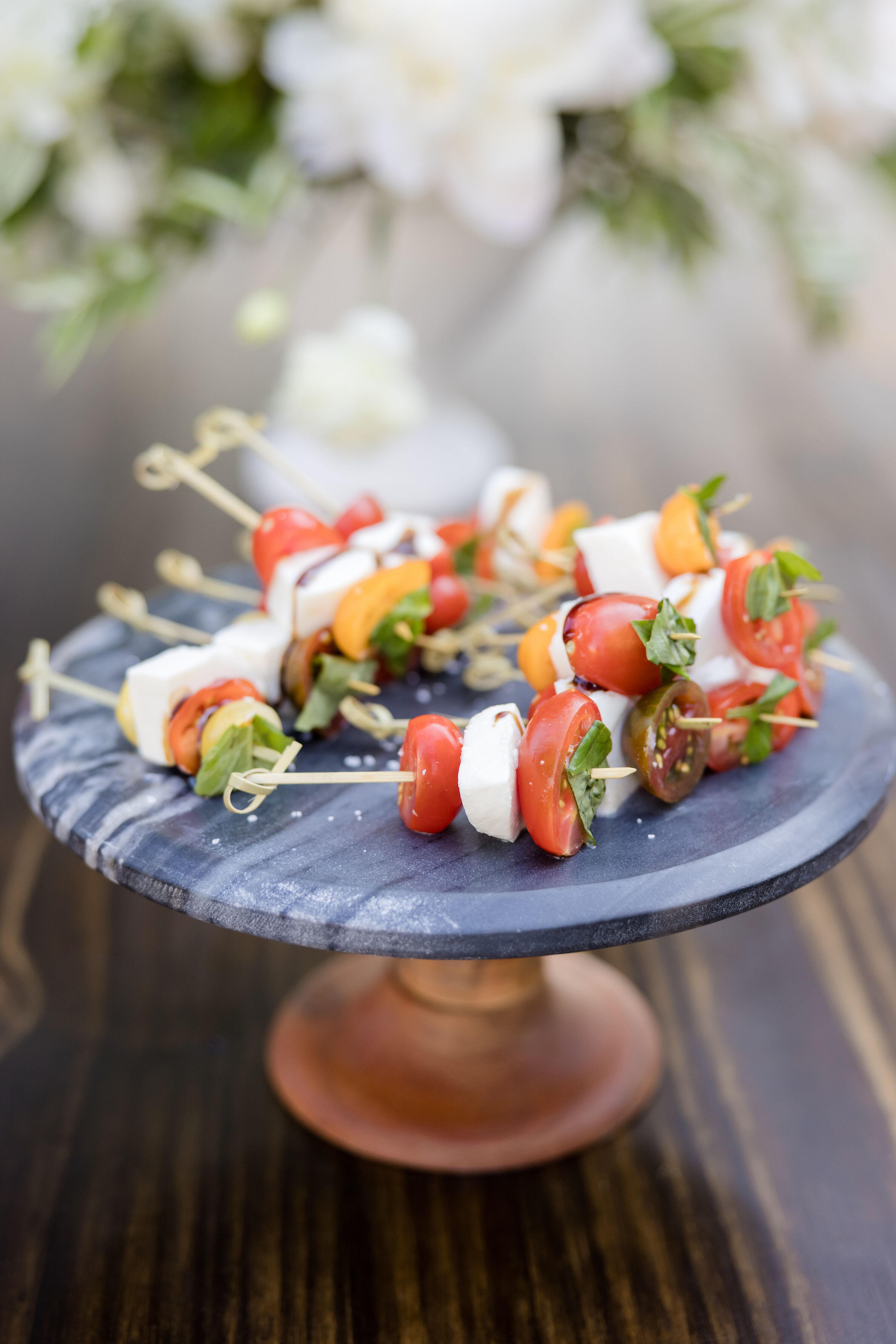 Caprese Skewers as Passed Hors d'Oeuvres