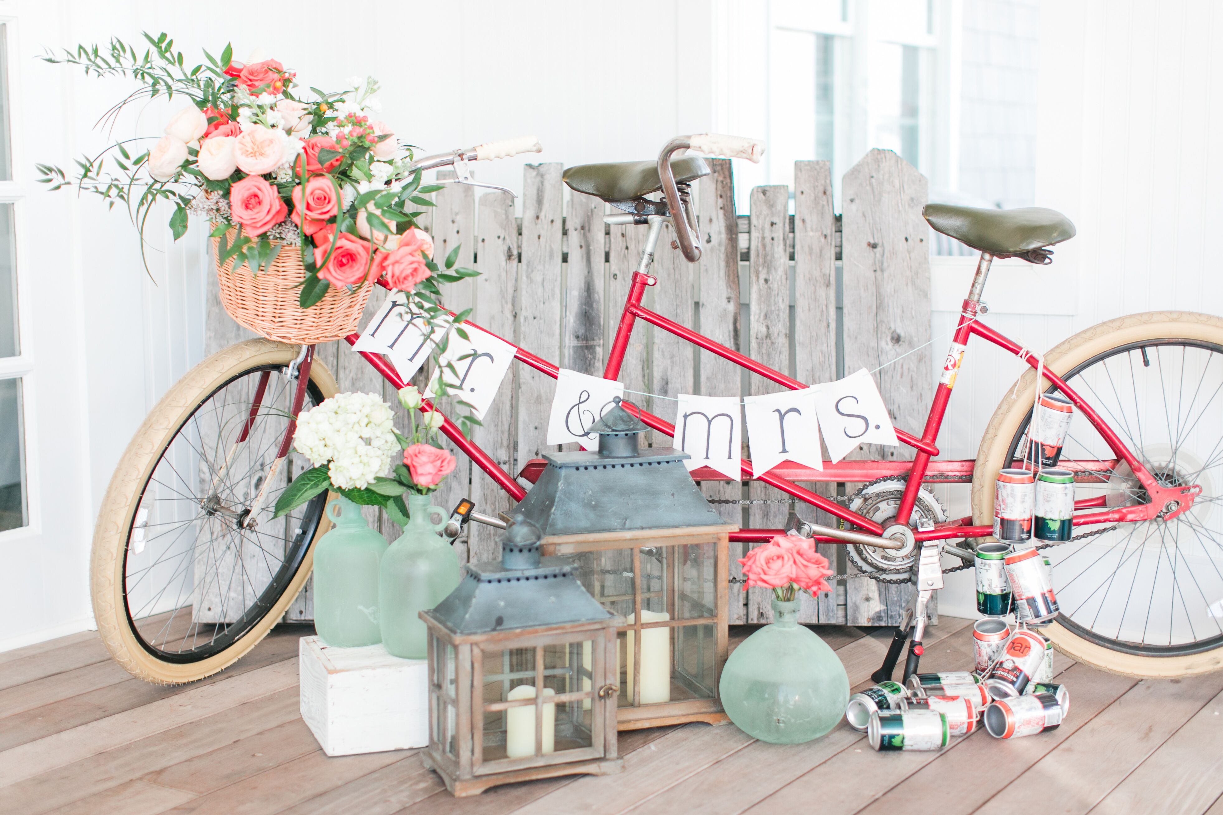 Vintage Bicycle with Personalized Sign