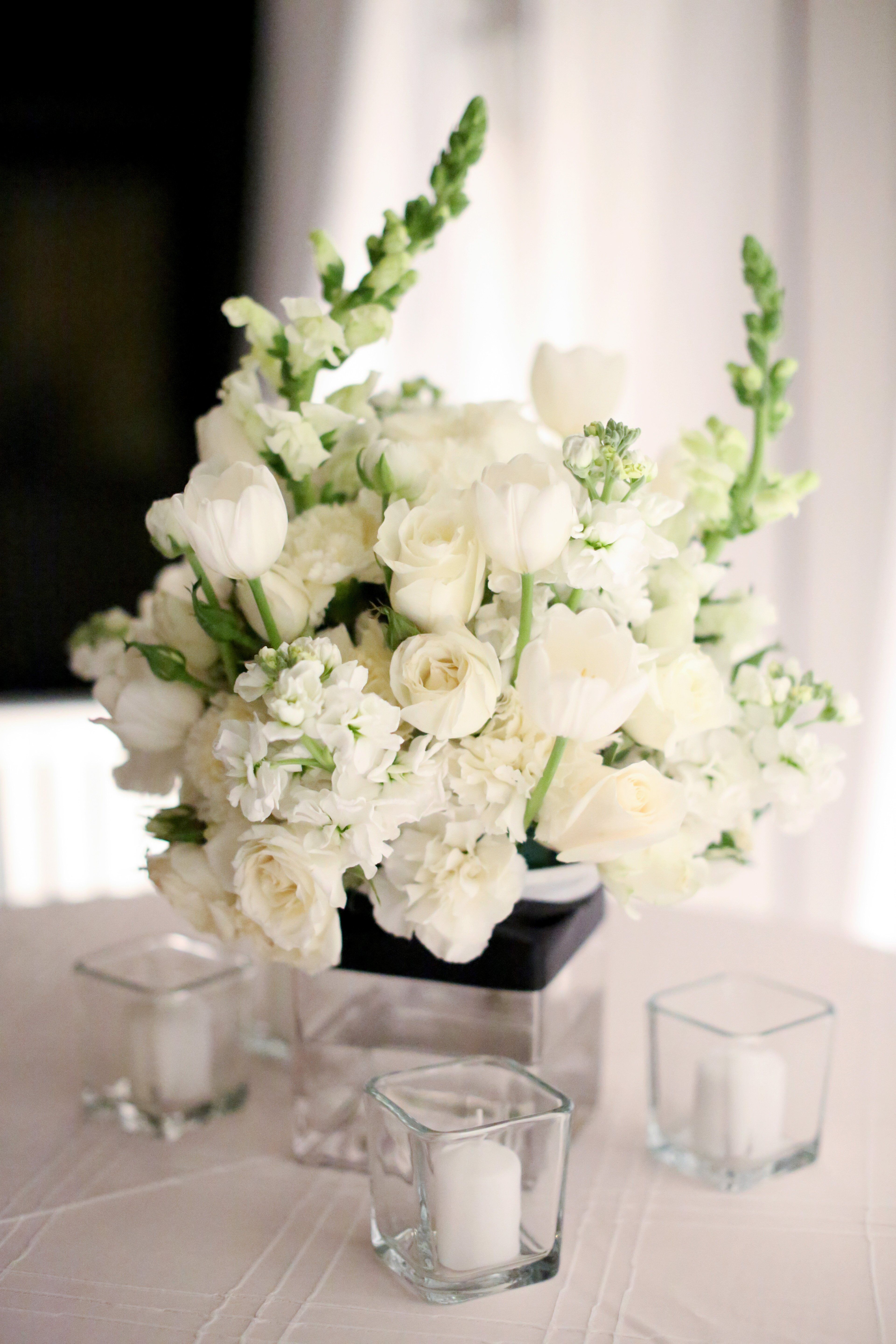 White Floral Centerpieces