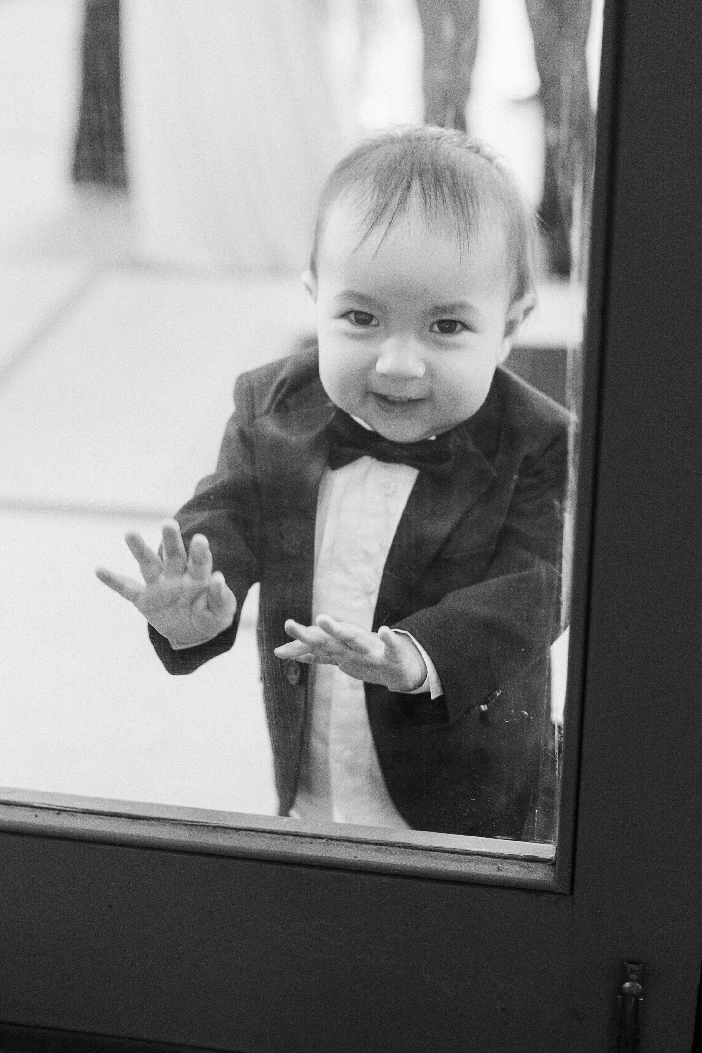 Adorable Ring Bearer in Vest and Bowtie