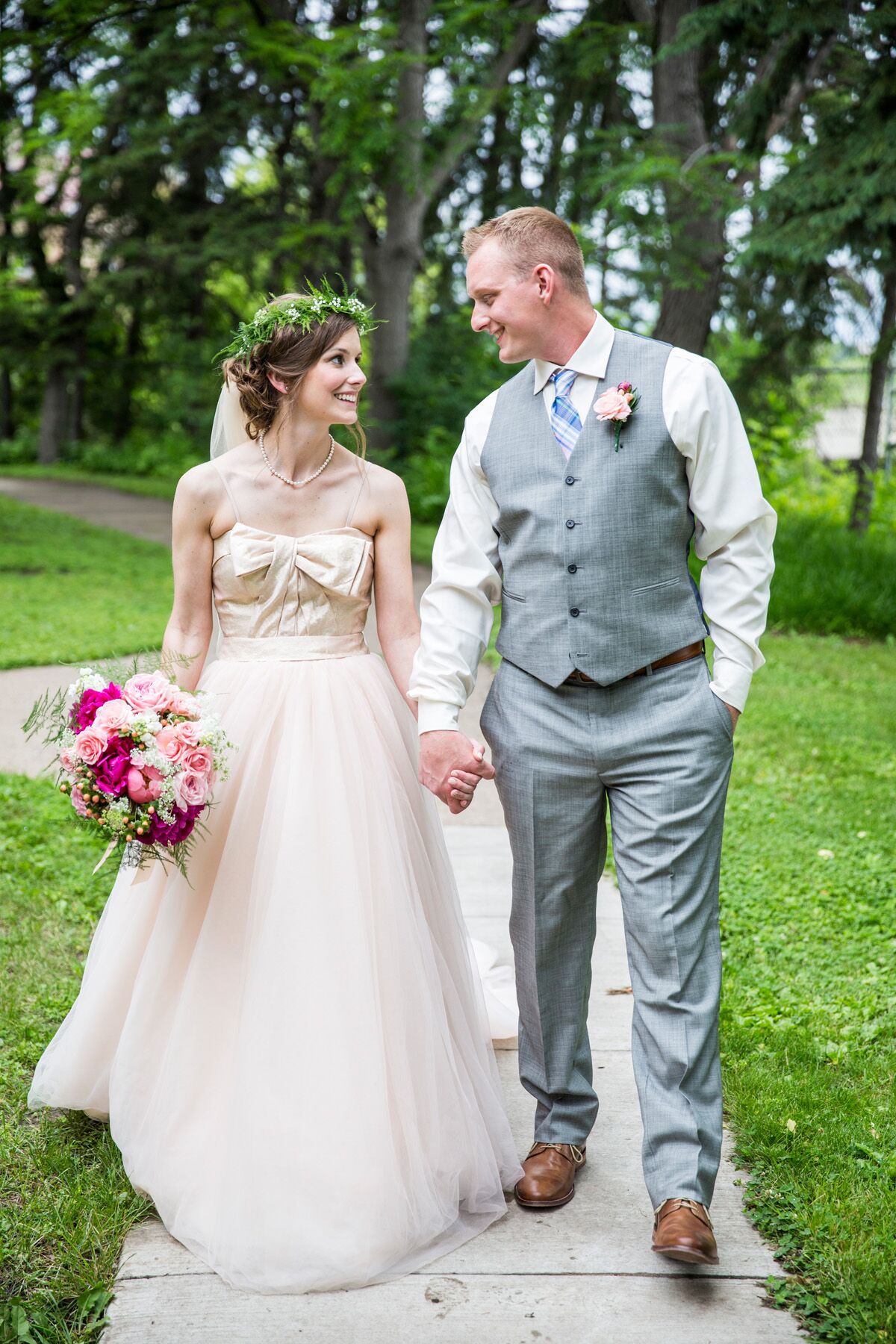 Bold Fuchsia Crinoline Wedding Dress Underlay