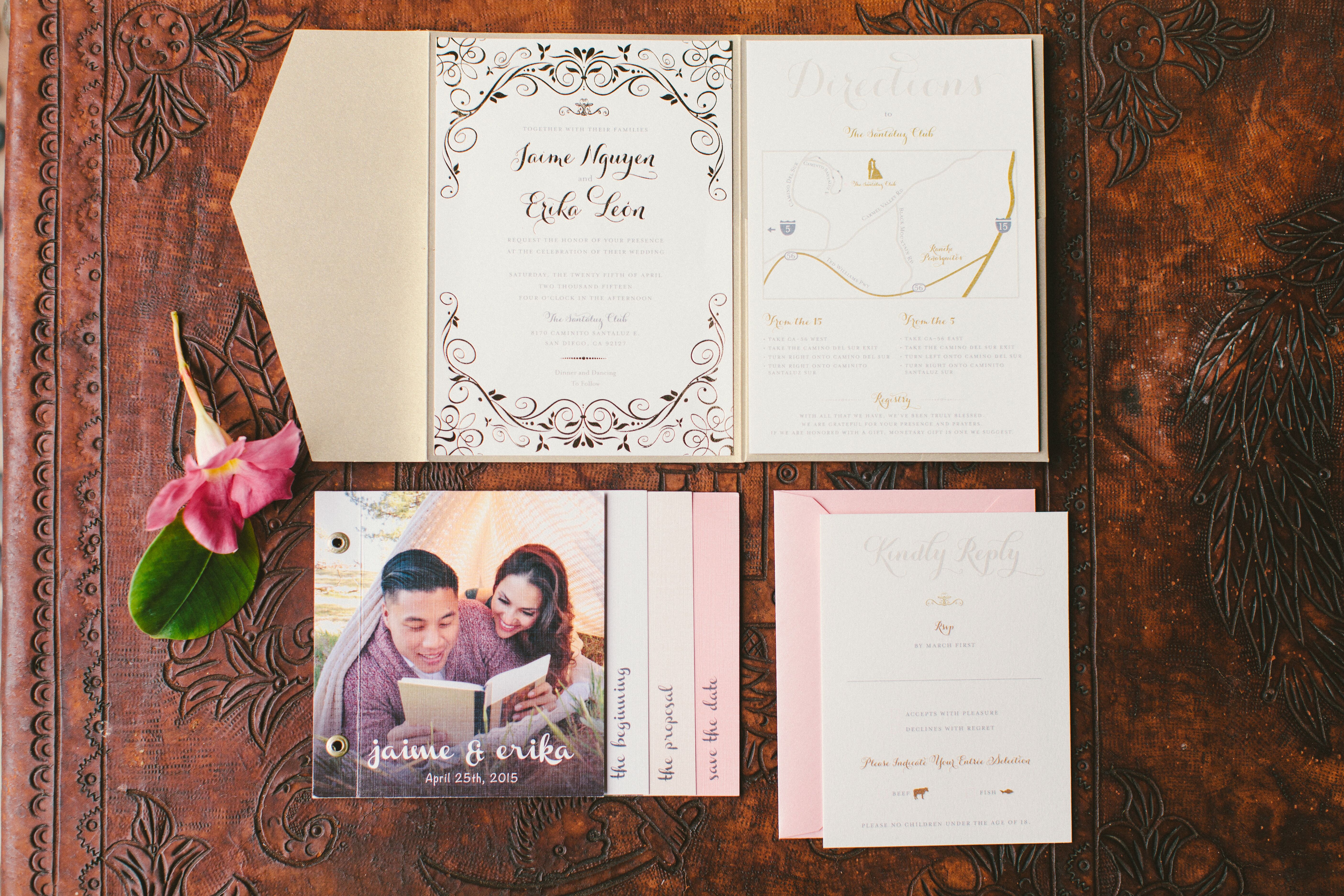 White Custom-Made Wedding Invitations