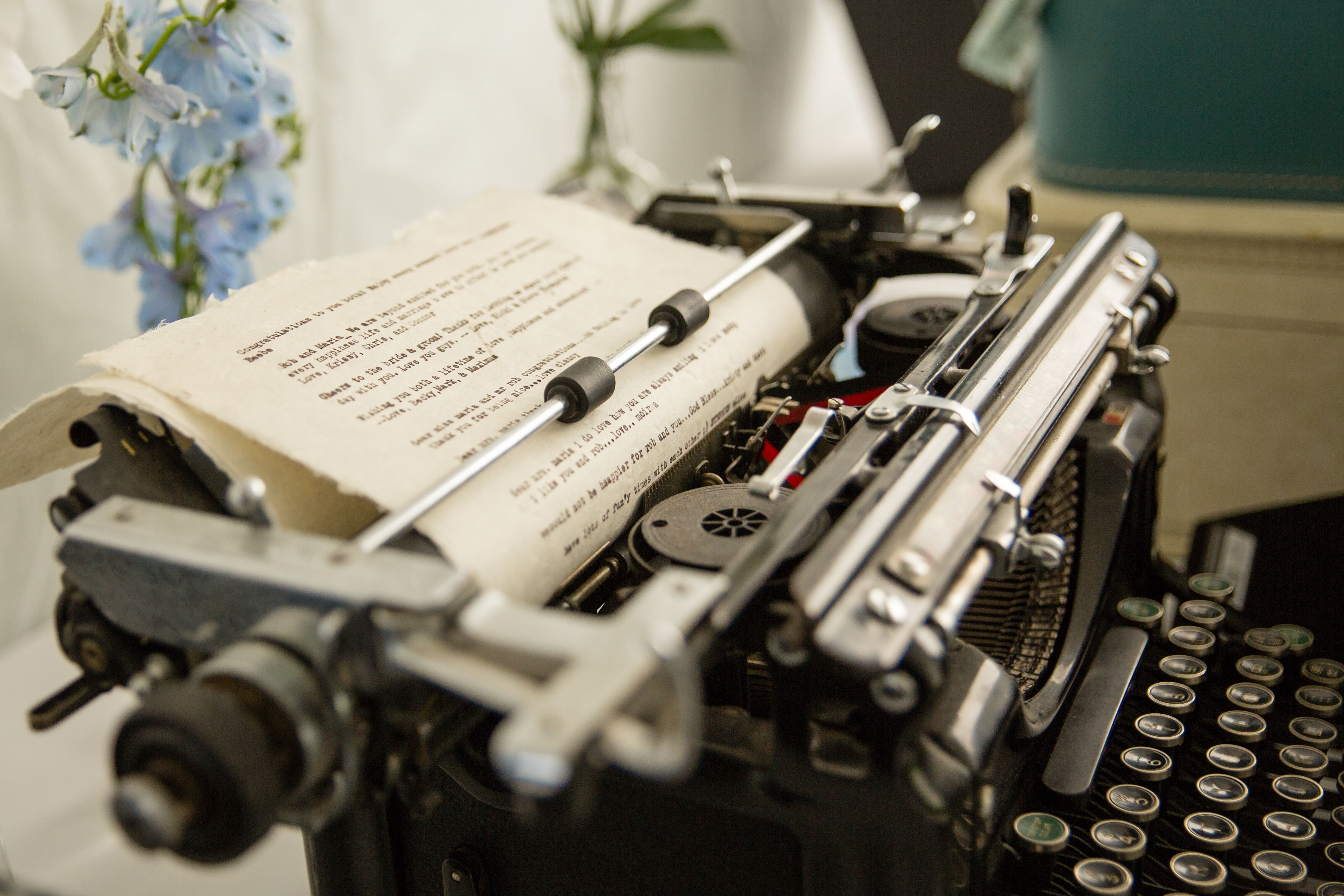 Vintage Typewriter Guest Book Alternative