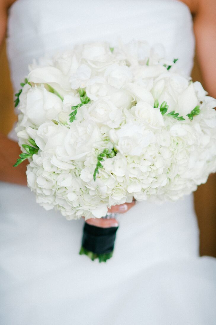 All White Bridal Bouquet