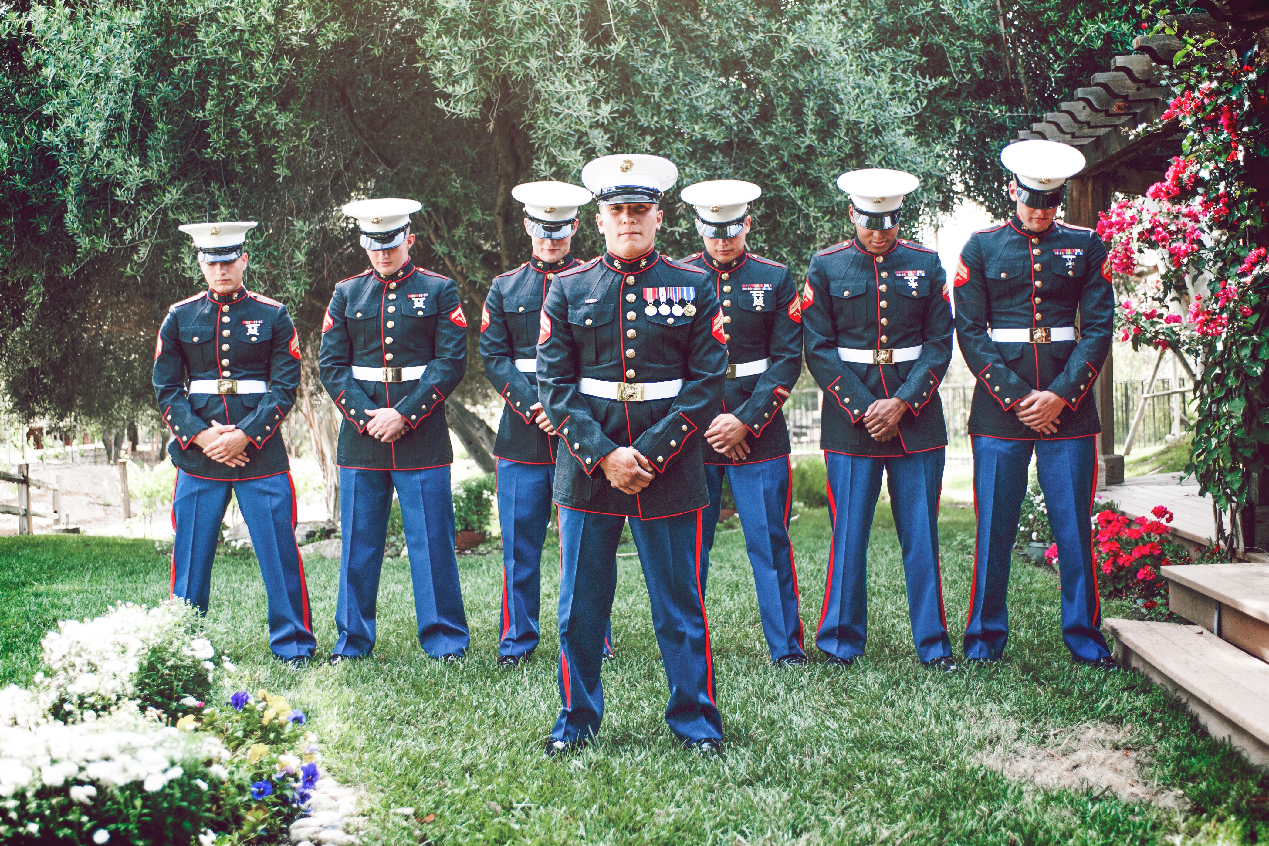 marine uniform wedding