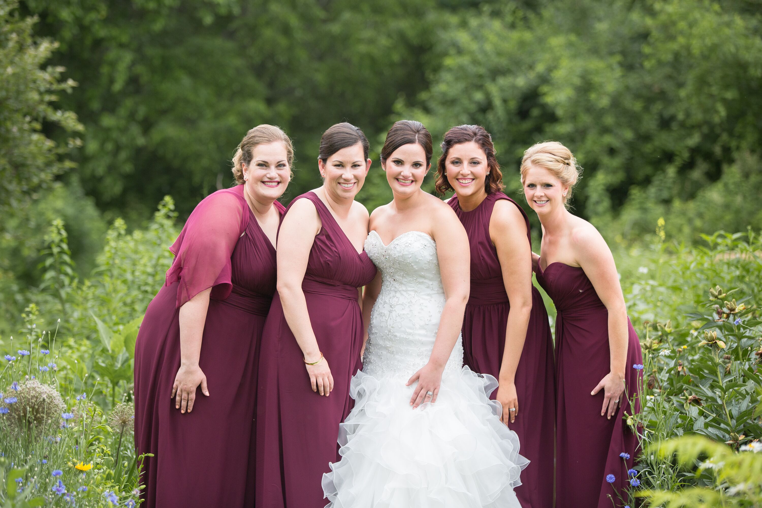 bill levkoff wine bridesmaid dresses