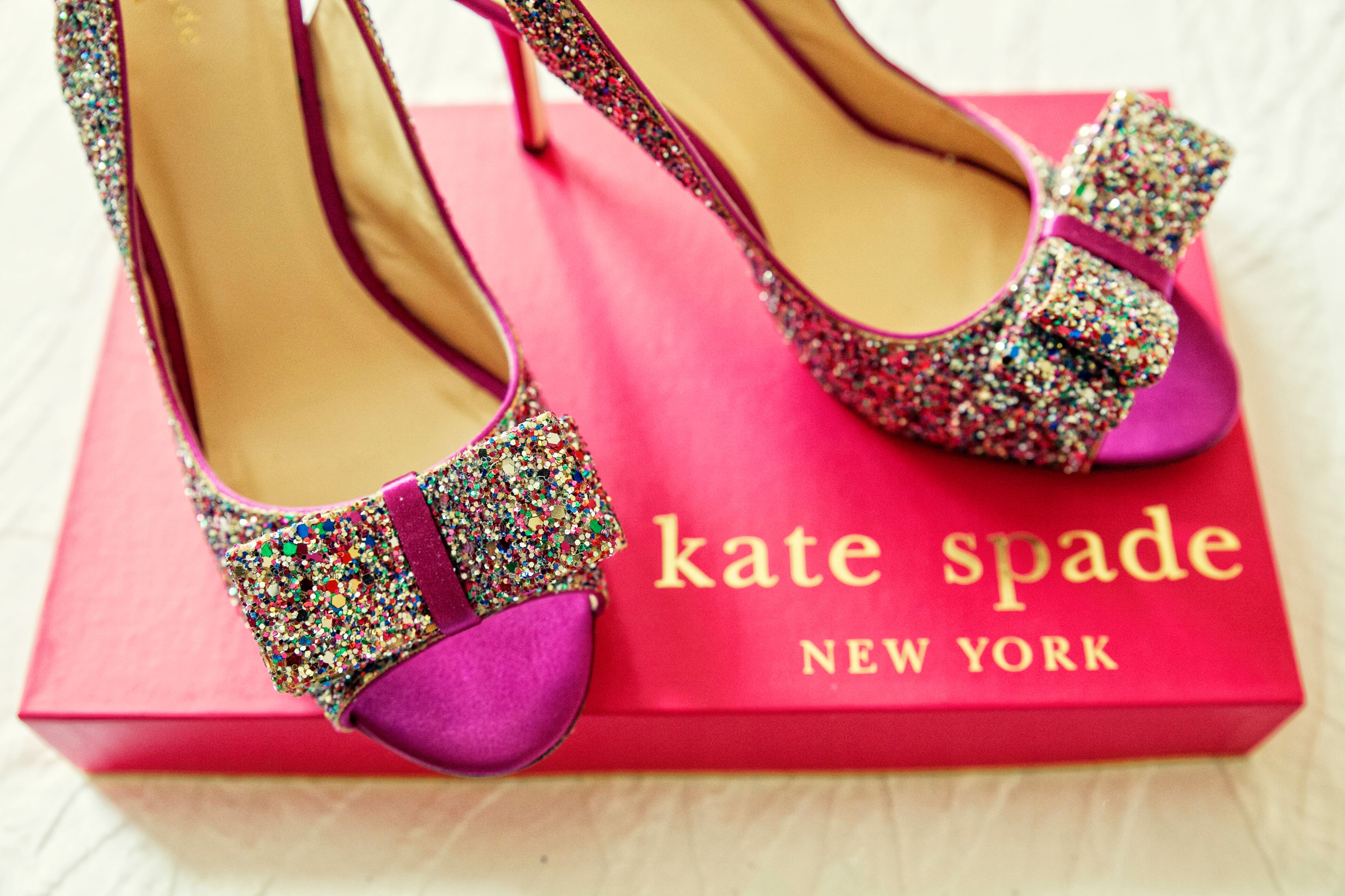 Kate spade glitter on sale heels