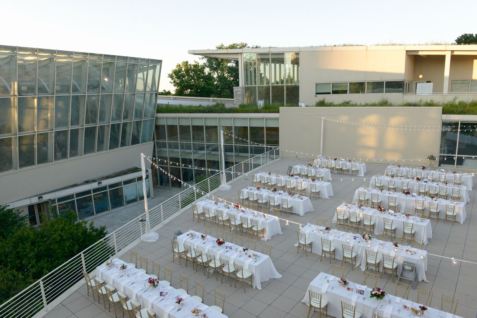 Modern Reception on a Museum Rooftop