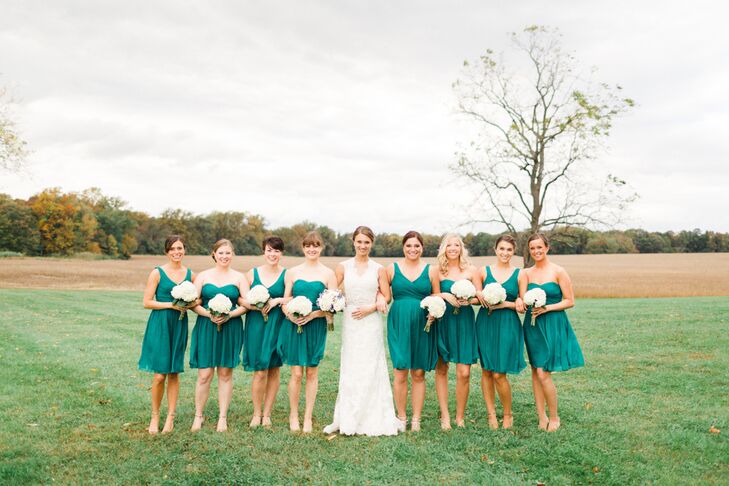 Peacock Green  J  Crew  Bridesmaid  Dresses 