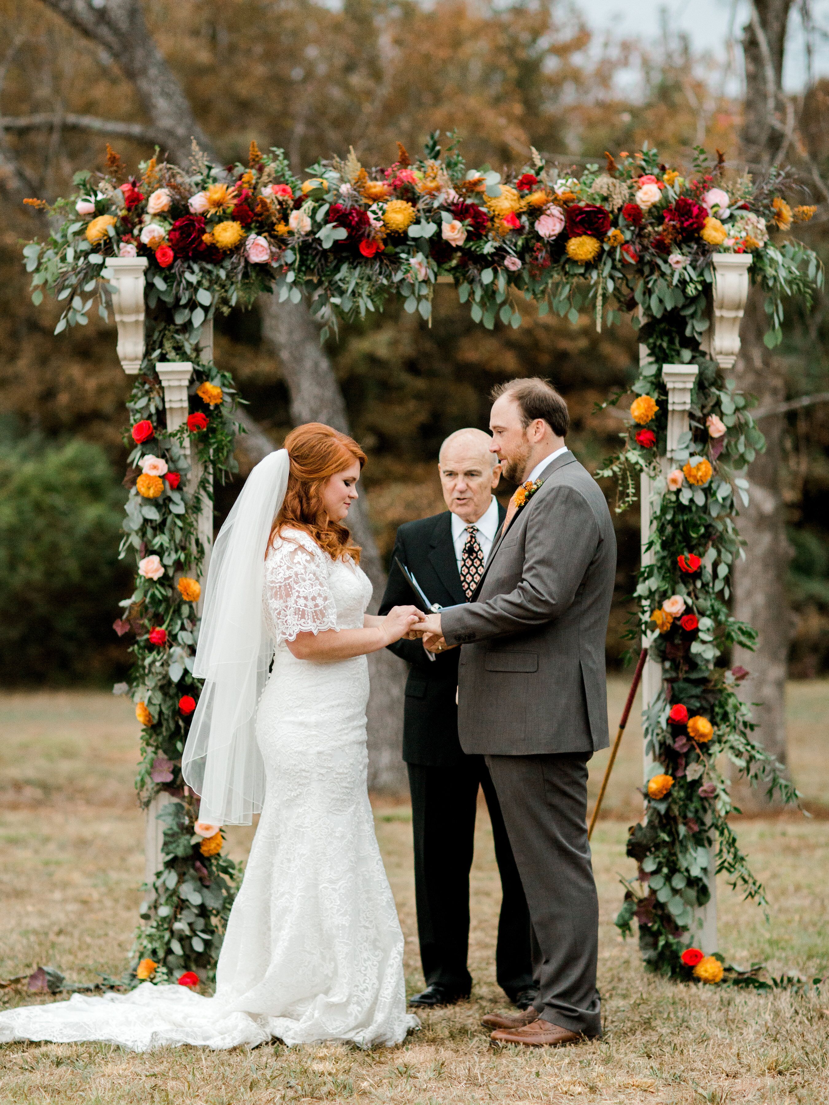 Autumnal Eucalyptus Wedding Arch