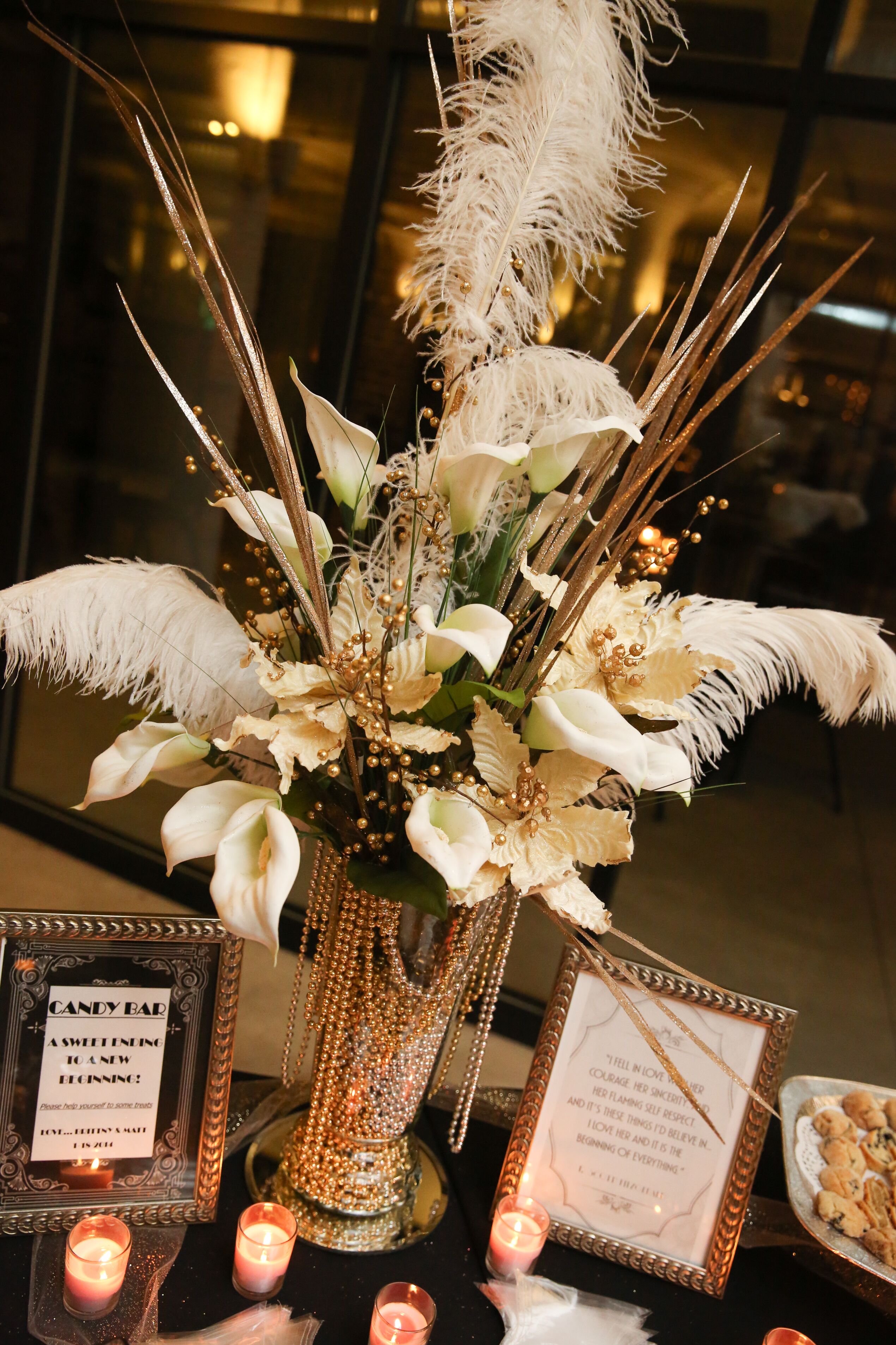 Glamorous Art-Deco-Inspired Centerpieces