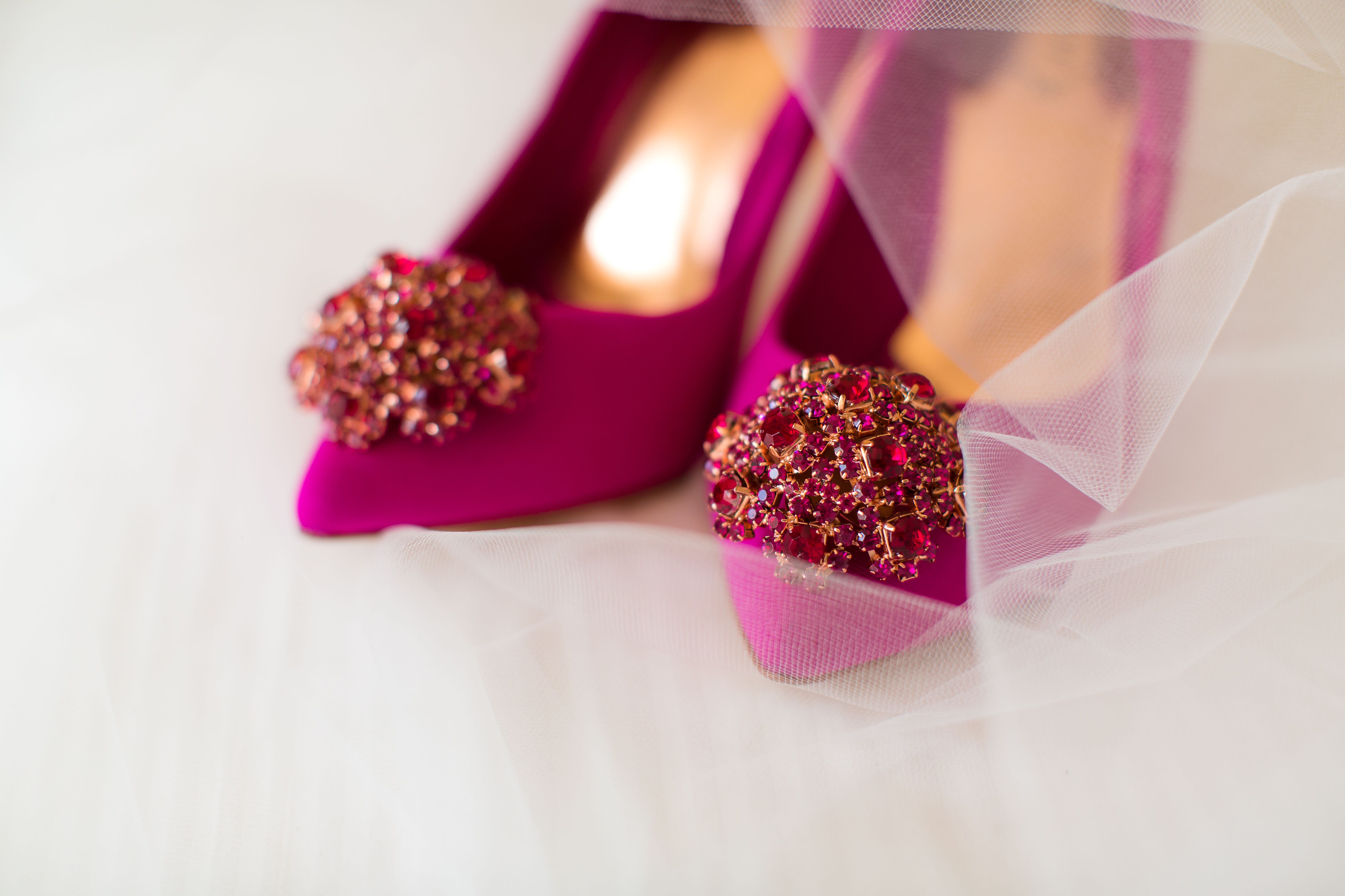 Fuchsia shop satin shoes