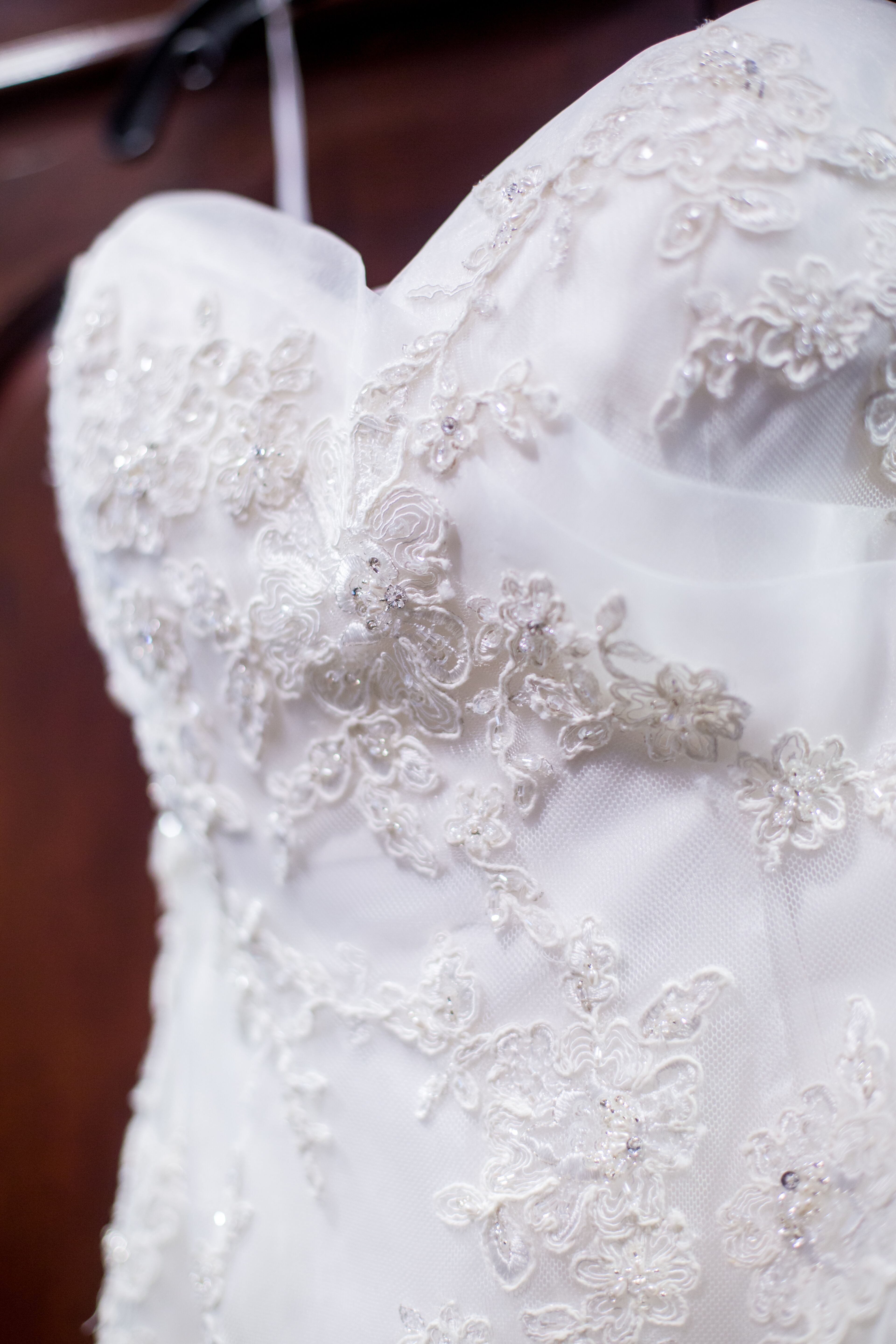 Ivory Wedding Dress, Lace Detail