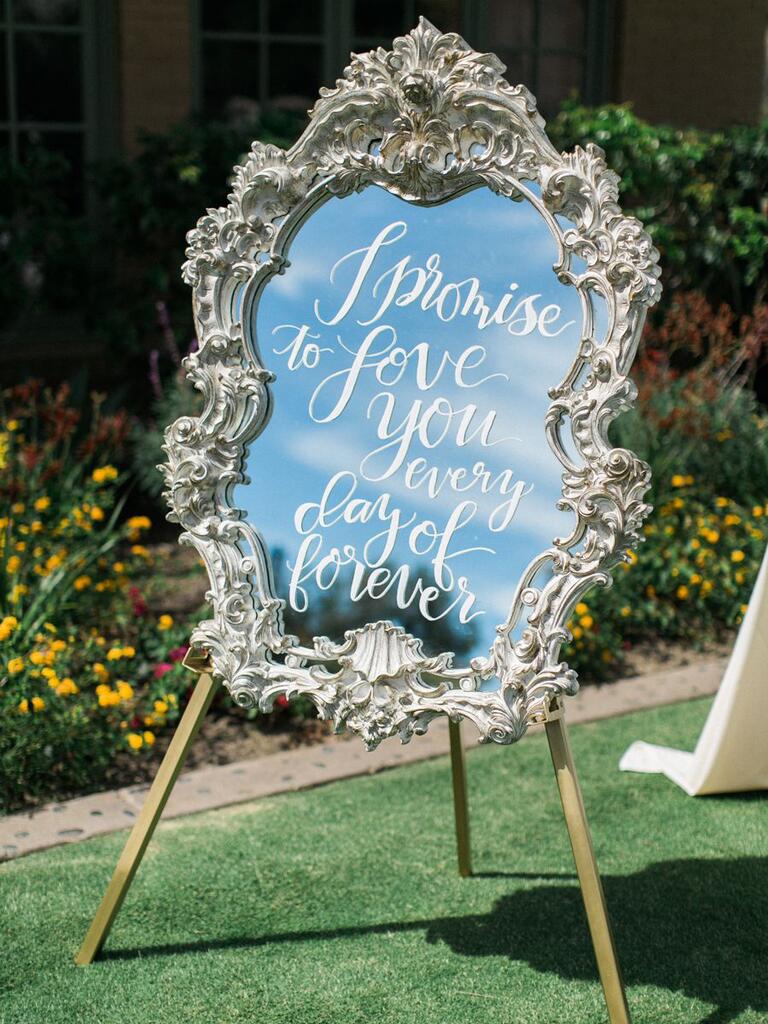 Wedding sign mirror 