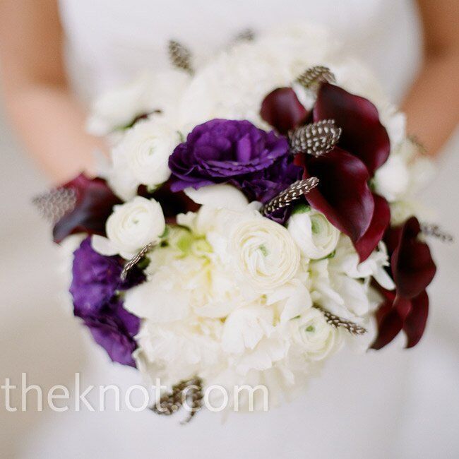 Feather and Flower Bouquet