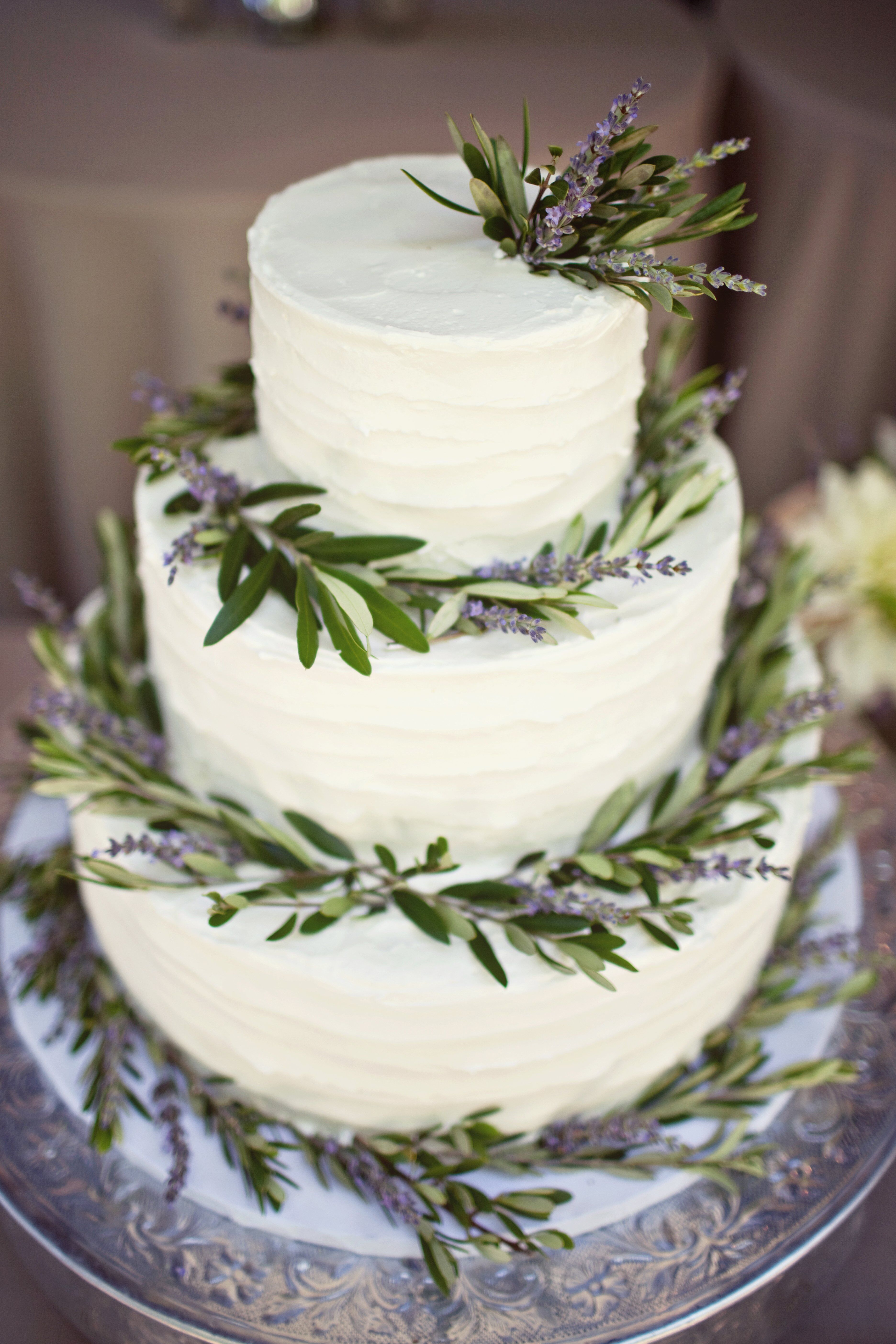 Fresh Lavender Adorned Cake