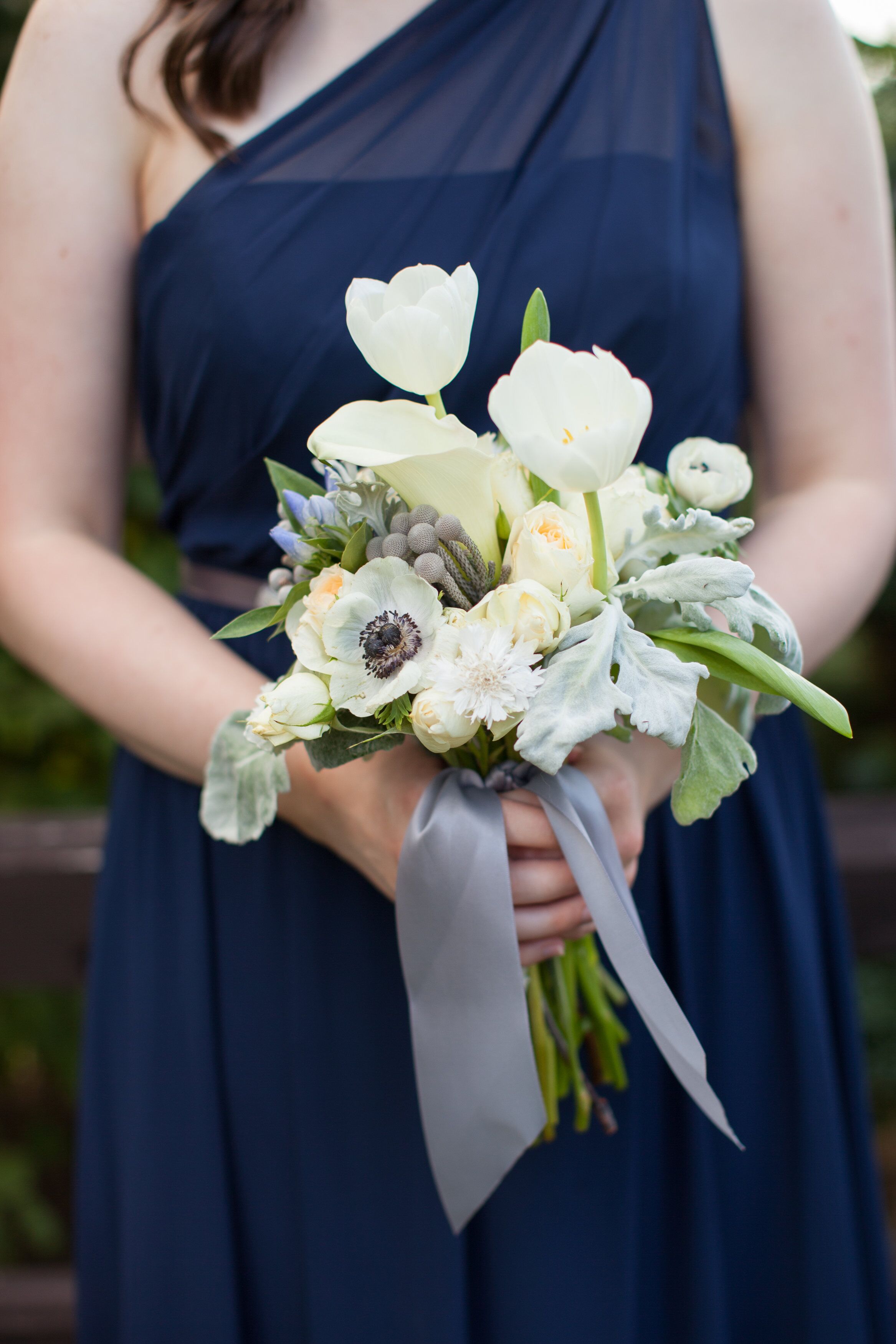 Textured Ivory Bridesmaid Bouquet