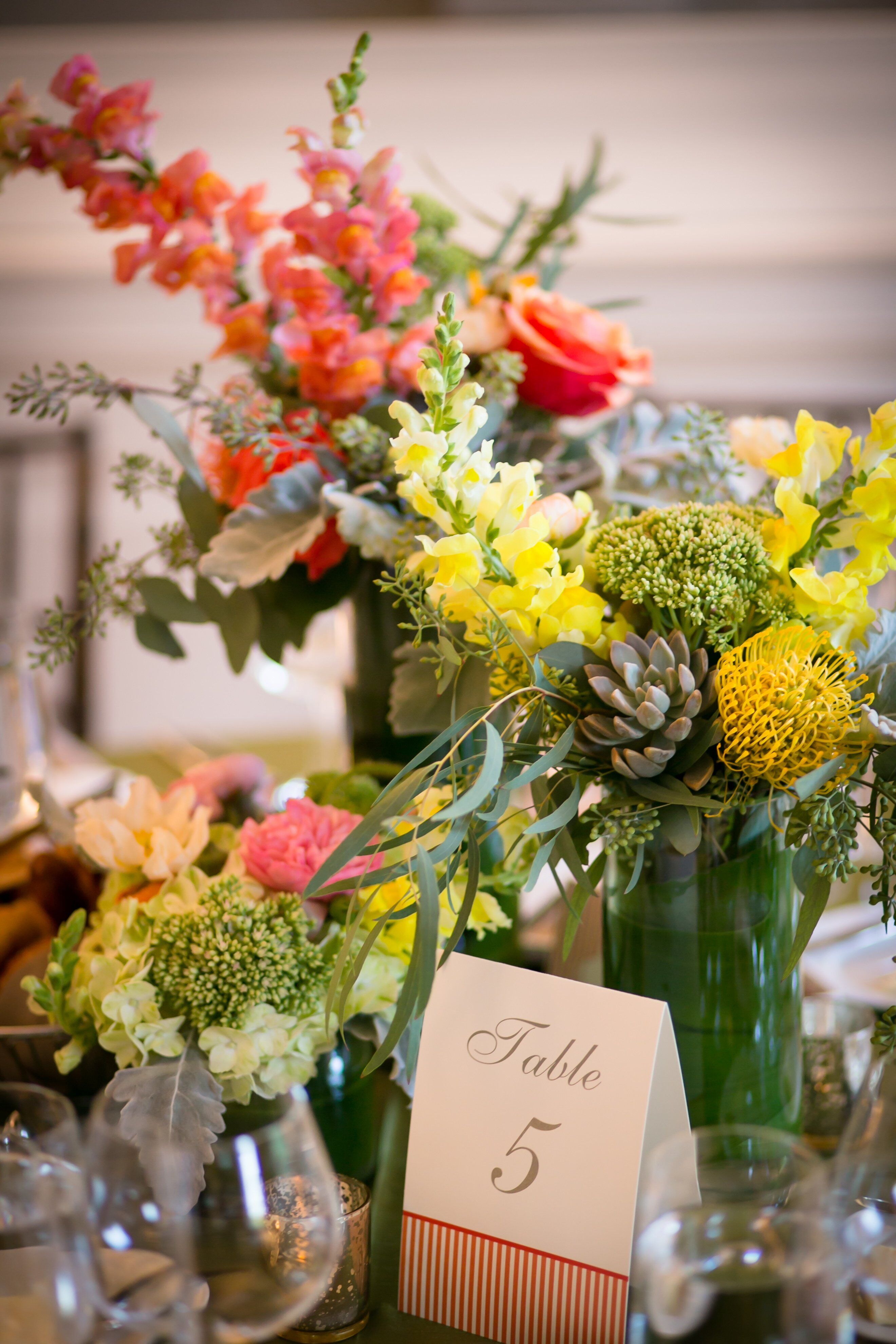 Yellow Floral Centerpieces